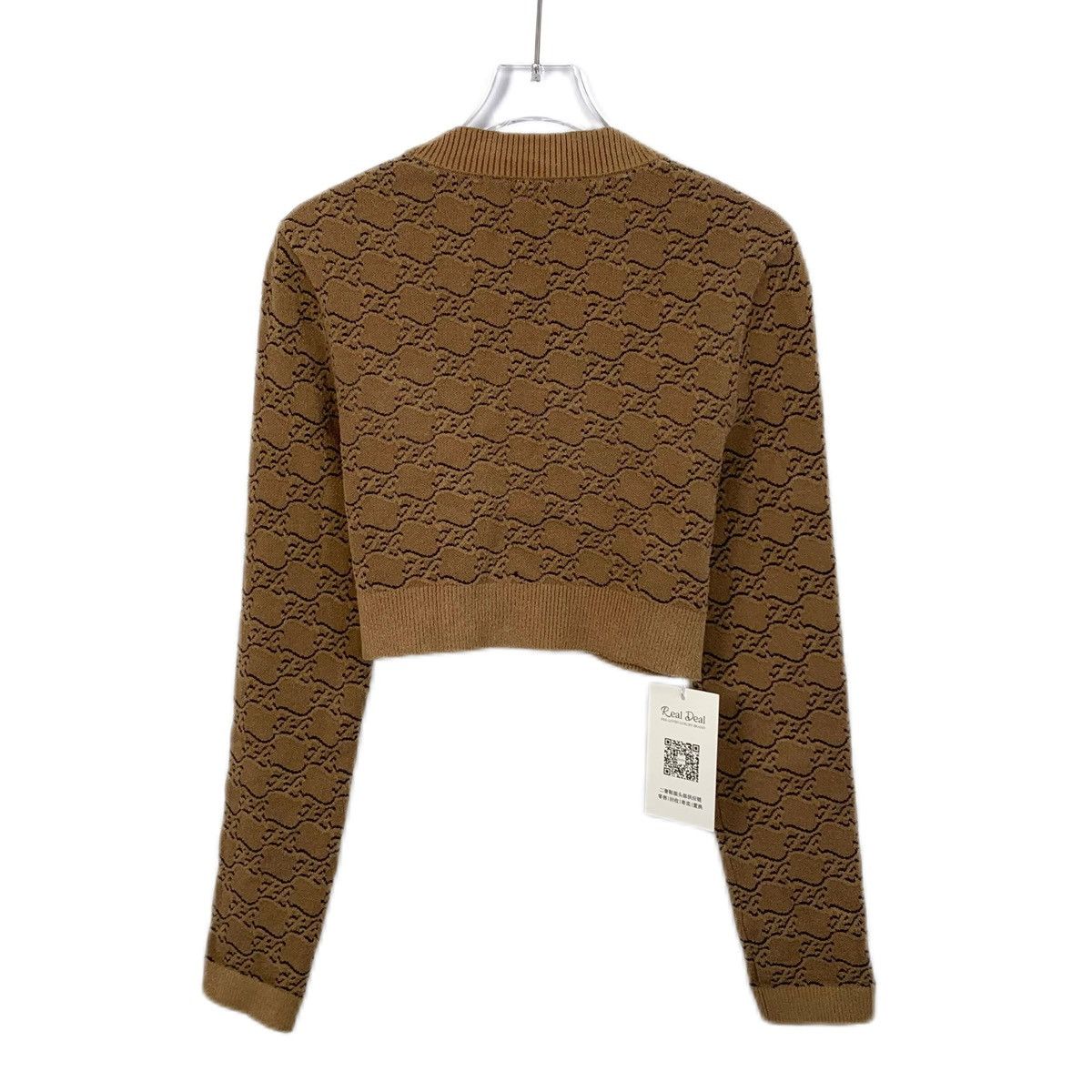 Fendi Fendi Dark Brown V-neck Knitted Cardigan K26WX Size M / US 6-8 / IT 42-44 - 2 Thumbnail