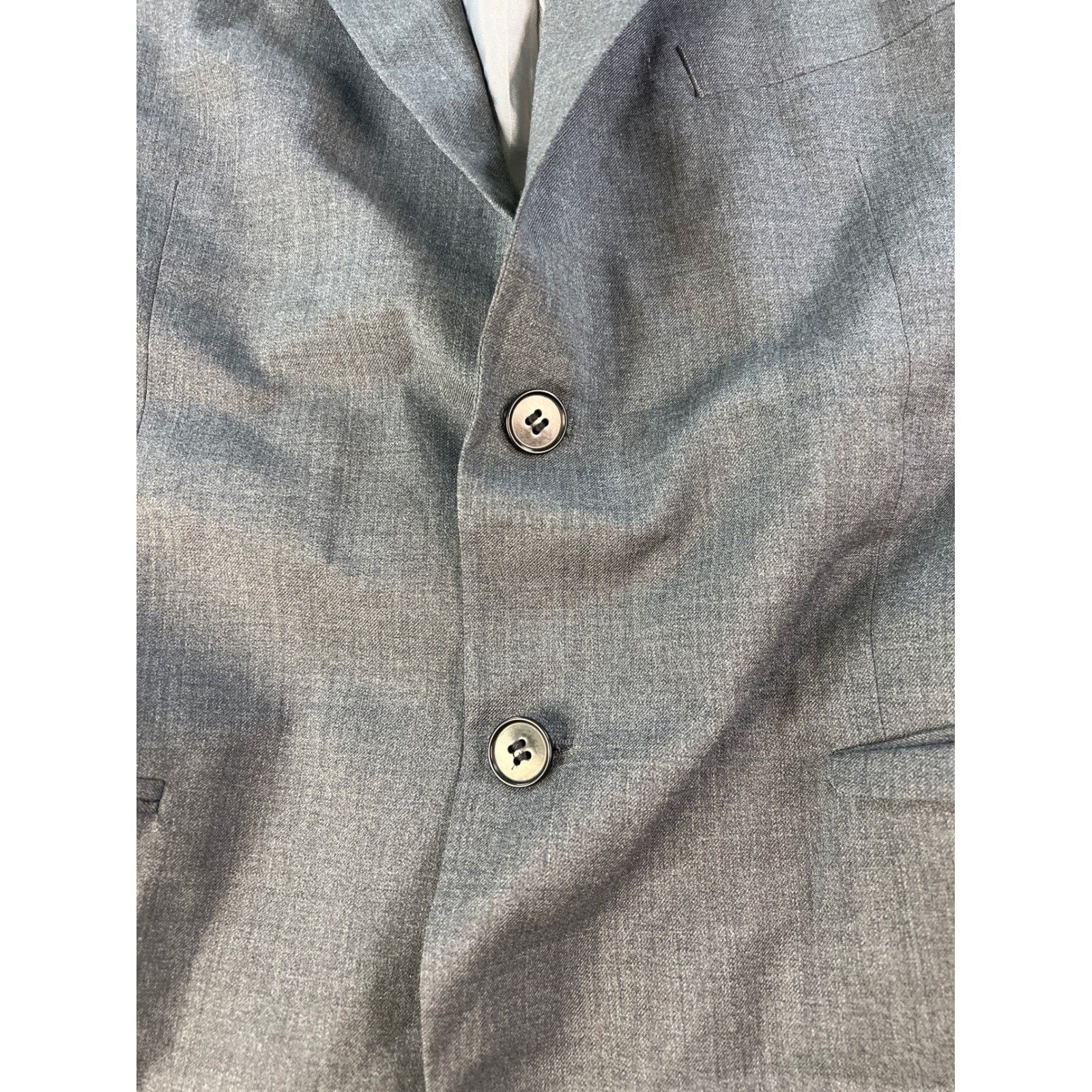 Other Pour Homme Mens Gray Wool Blend Blazer Suit Jacket Size 48 Size US M / EU 48-50 / 2 - 2 Thumbnail