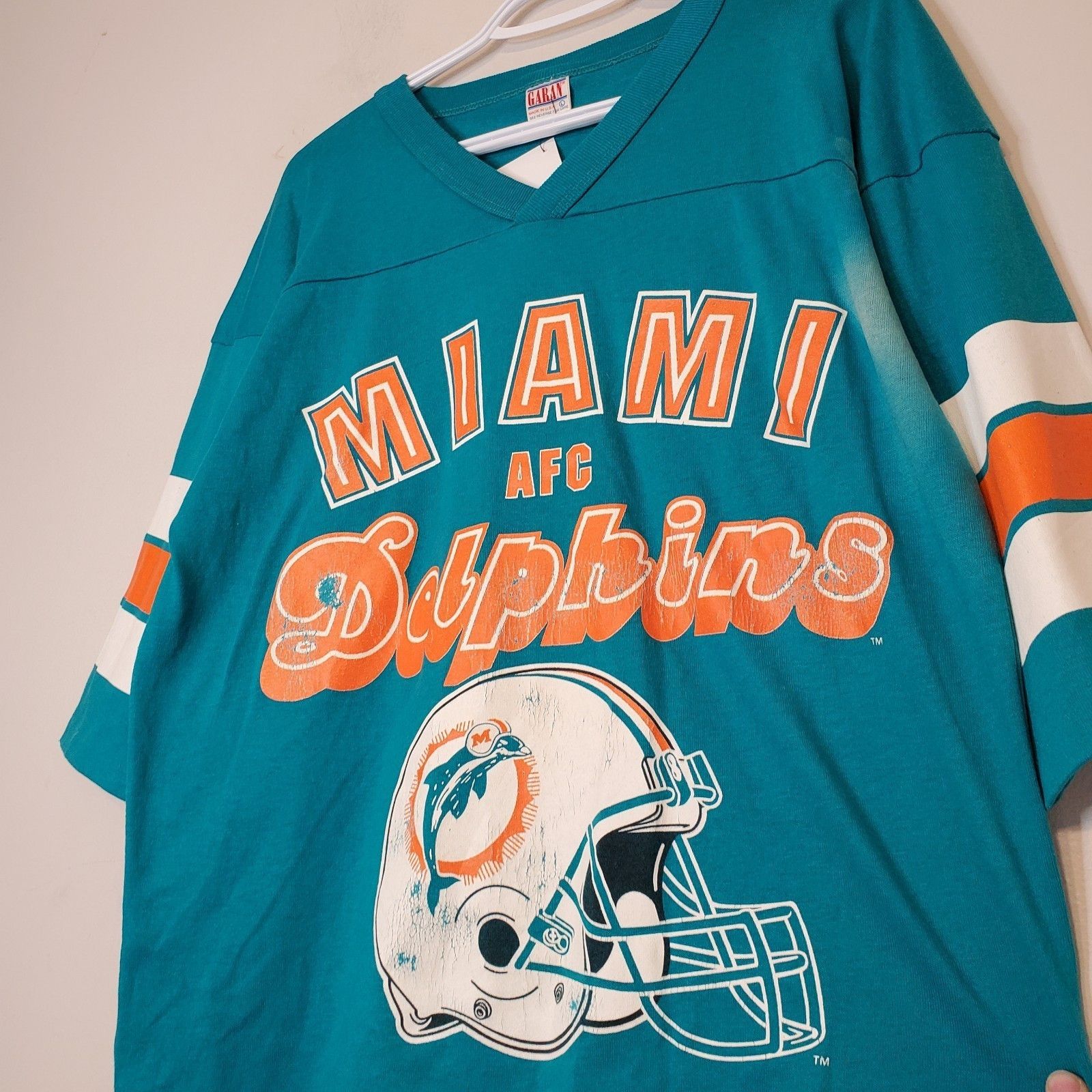Vintage Vintage 80s Miami Dolphins AFC NFL jersey green size L Size US L / EU 52-54 / 3 - 3 Thumbnail