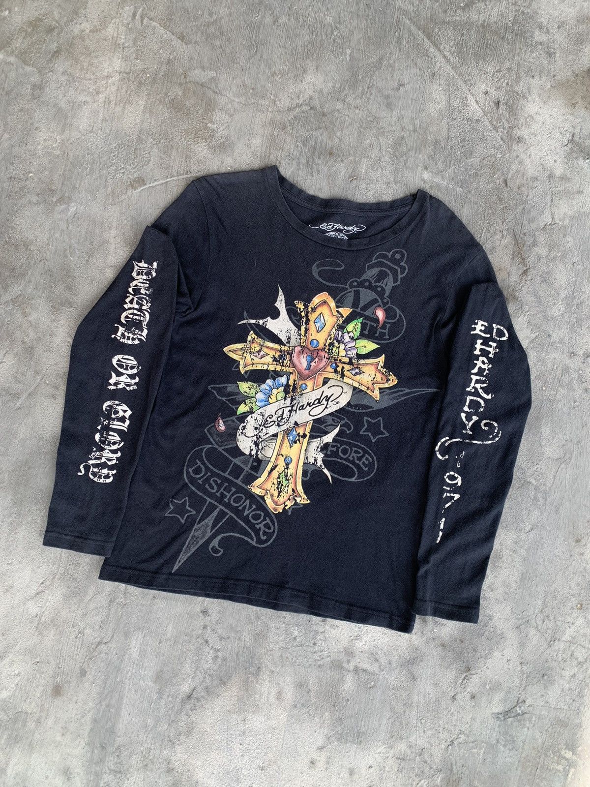Ed Hardy Ed Hardy Janet Croos Long Sleeve Size S / US 4 / IT 40 - 2 Thumbnail
