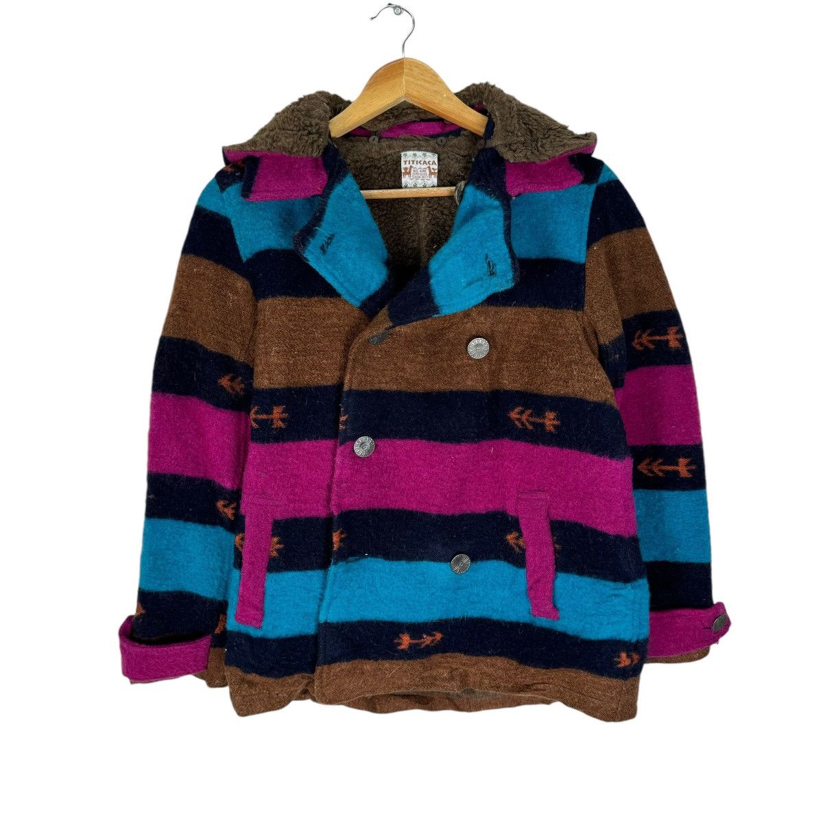 🌟TITICACA NATIVE HOODIE BUTTON JACKET