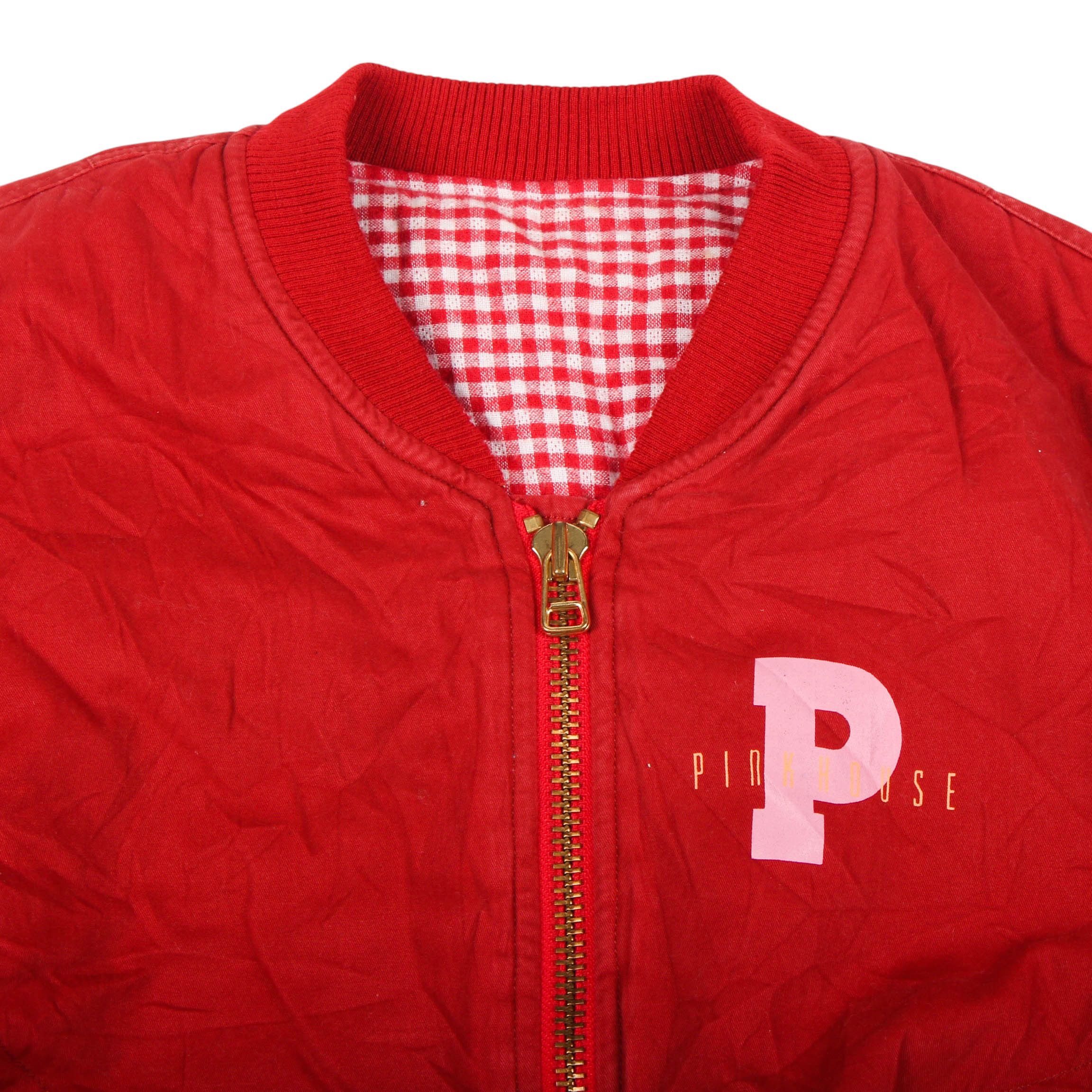 Pink House Pink House Bomber Jacket Red Japanese Designer Size M / US 6-8 / IT 42-44 - 4 Thumbnail