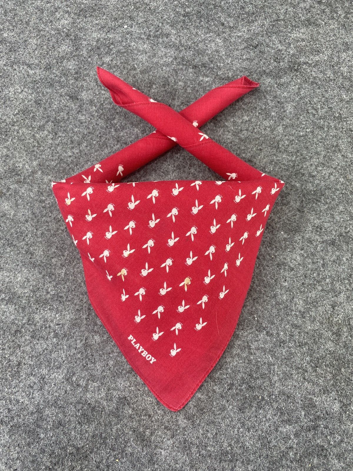 Playboy × Vintage PLAYBOY MONOGRAM bandana handkerchief neckerchief- B028 Size ONE SIZE - 2 Thumbnail