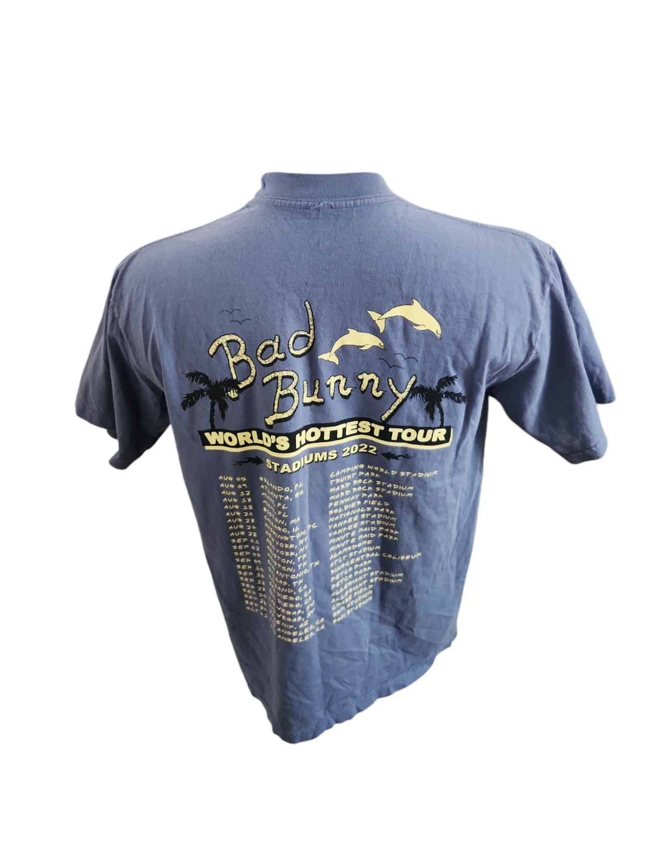 Band Tees Bad Bunny Un Verano Sin Ti Safari Blue Tee World's Hottest Size US M / EU 48-50 / 2 - 4 Thumbnail