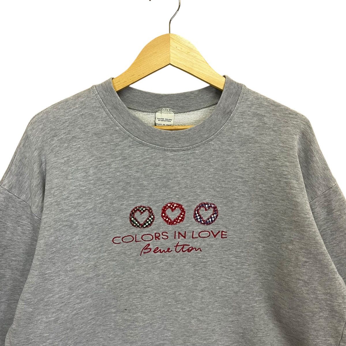 Benetton Benetton Big Logo Crewneck Sweatshirt Size US M / EU 48-50 / 2 - 4 Thumbnail