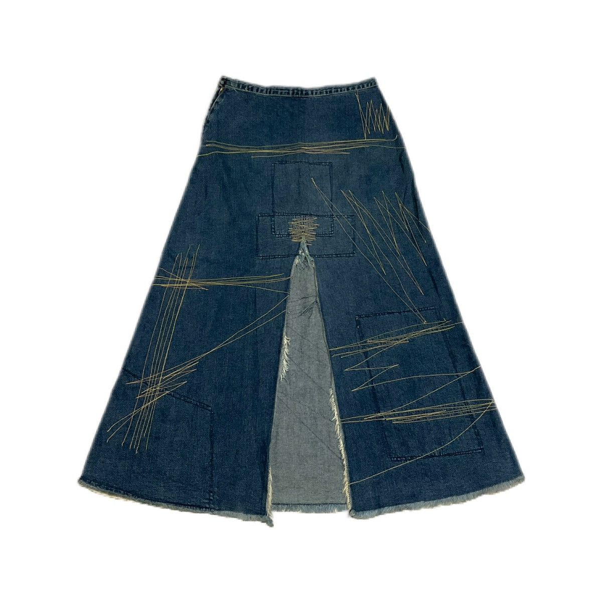 Hysteric Glamour × If Six Was Nine × Japanese Brand 🔥Sick Y2K Hysteric Glamour Denim Skirt Patchwork Size 29" - 5 Thumbnail
