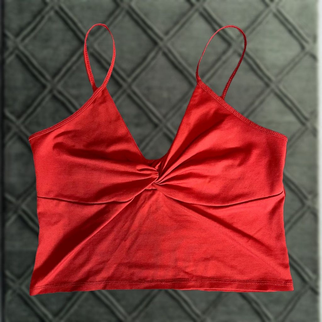 Abercrombie & Fitch Abercrombie & Fitch Tank Top size Small Soft AF Twist Front Rust Cropped Fall Size S / US 4 / IT 40 - 1 Thumbnail