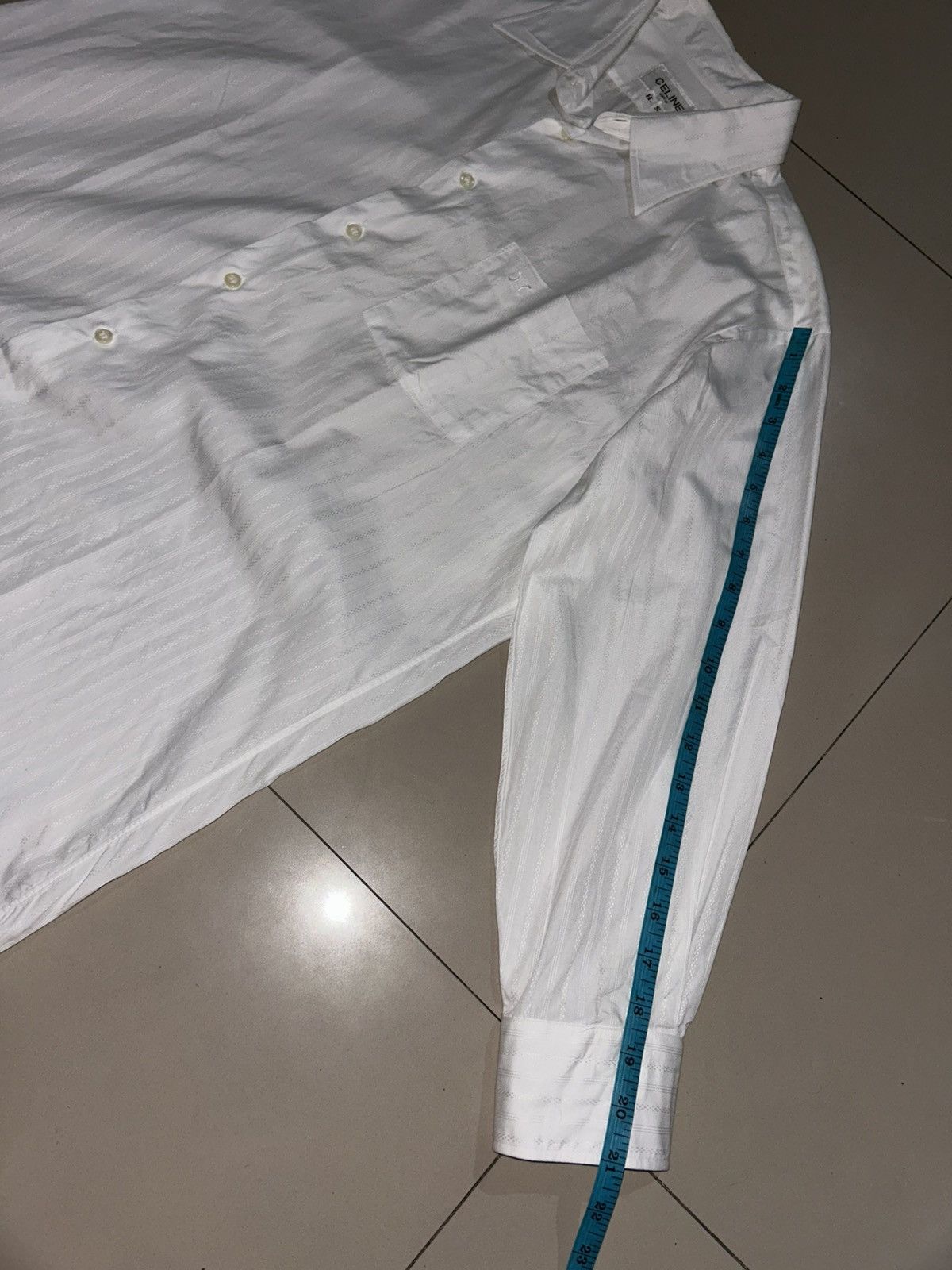Celine Celine Striped Shirt White Size US S / EU 44-46 / 1 - 13 Thumbnail