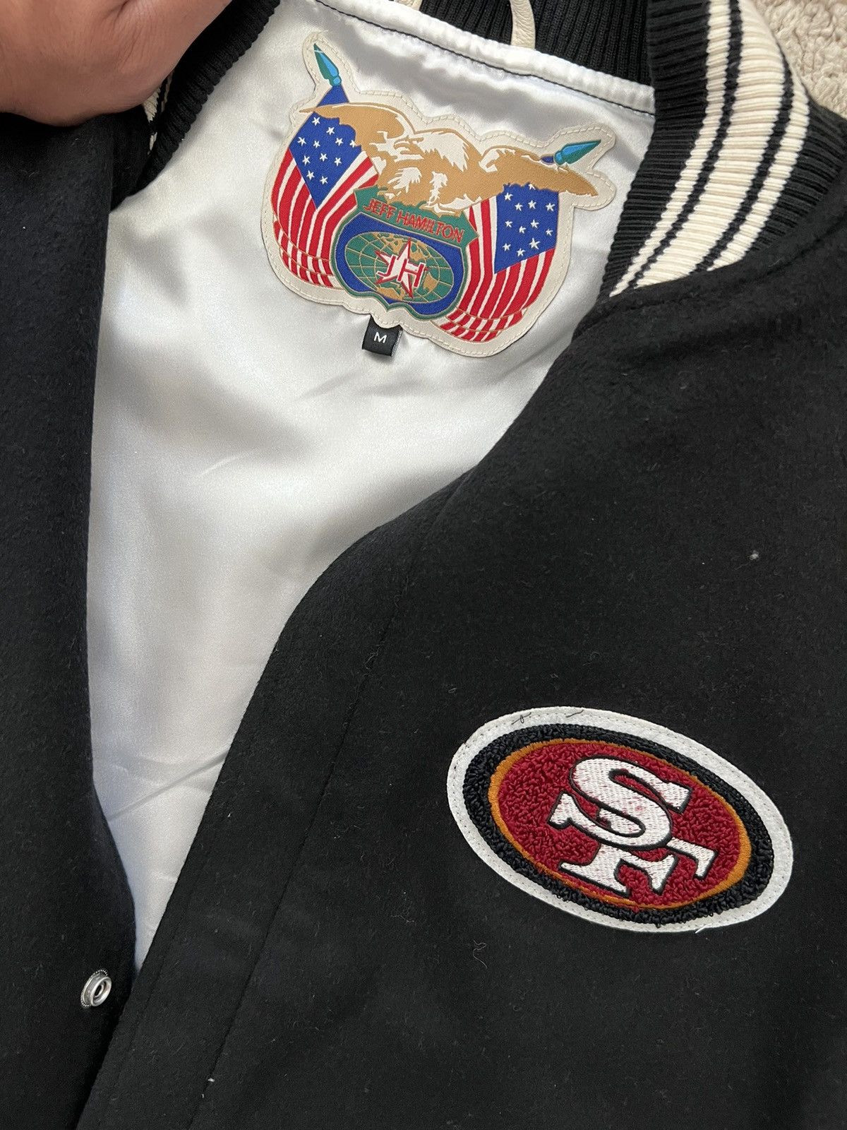 Jeff Hamilton Jeff Hamilton SanFrancisco 49ers Limited Wool Leather Jacket Size US M / EU 48-50 / 2 - 2 Thumbnail