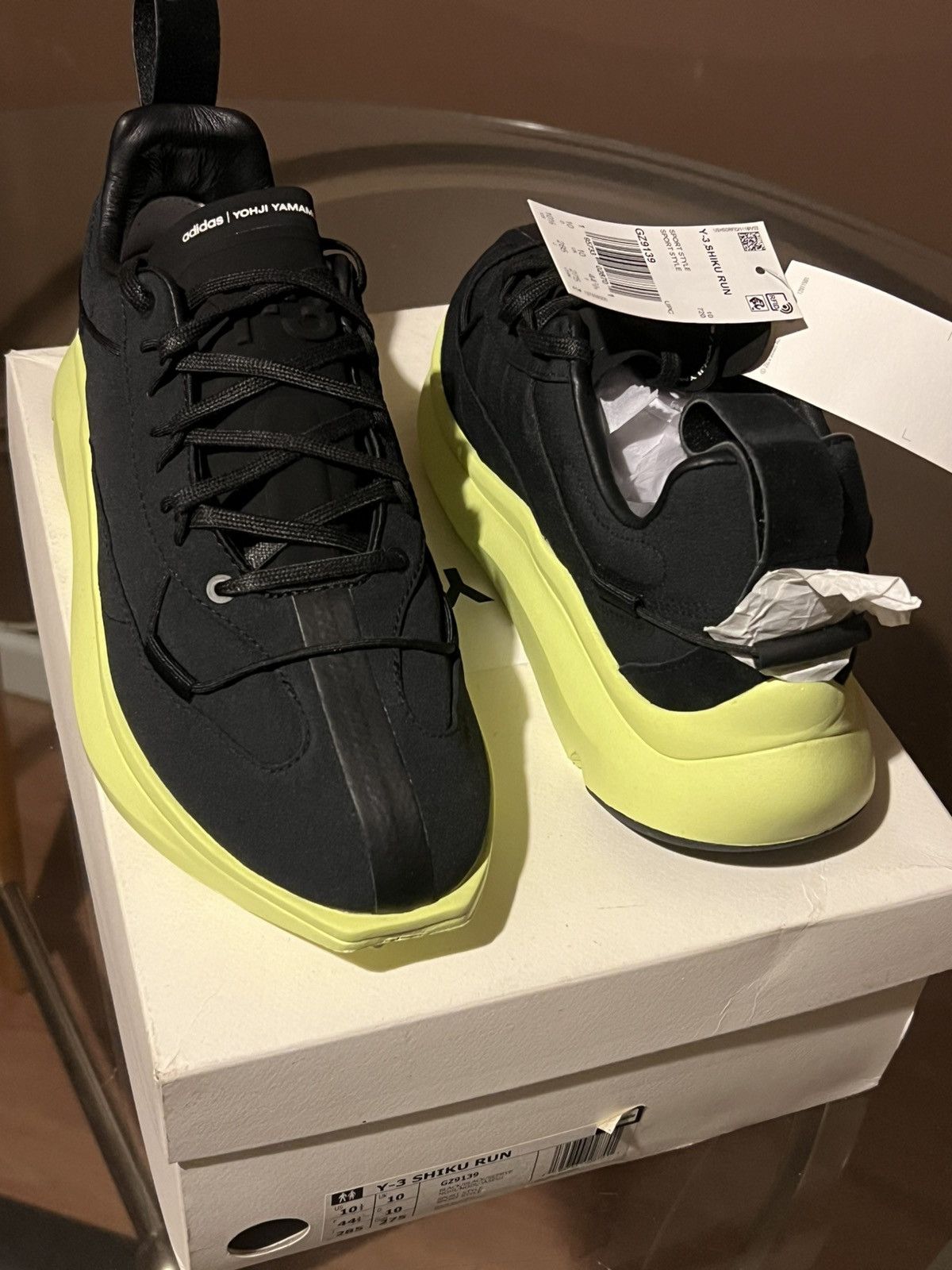 Adidas × Y-3 × Yohji Yamamoto Adidas Y-3 Shiku Run 'Black Frozen Yellow Size US 10.5 / EU 43-44 - 3 Thumbnail