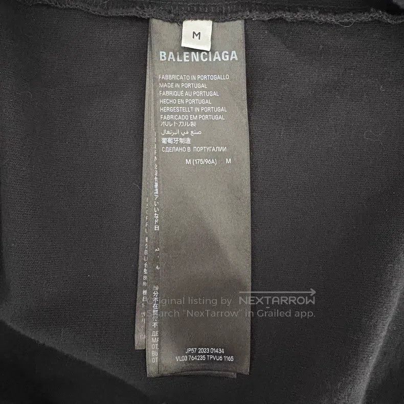 Balenciaga Balenciaga Wave Logo Printed Pattern Round Neck Short Slee Size US M / EU 48-50 / 2 - 5 Thumbnail