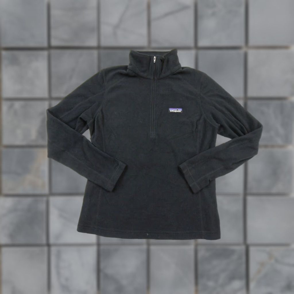 Patagonia Patagonia Sweater Womens Small Black Fleece Micro D Pullover Lightweight Mock Neck Long Sleeve Logo Size S / US 4 / IT 40 - 1 Thumbnail