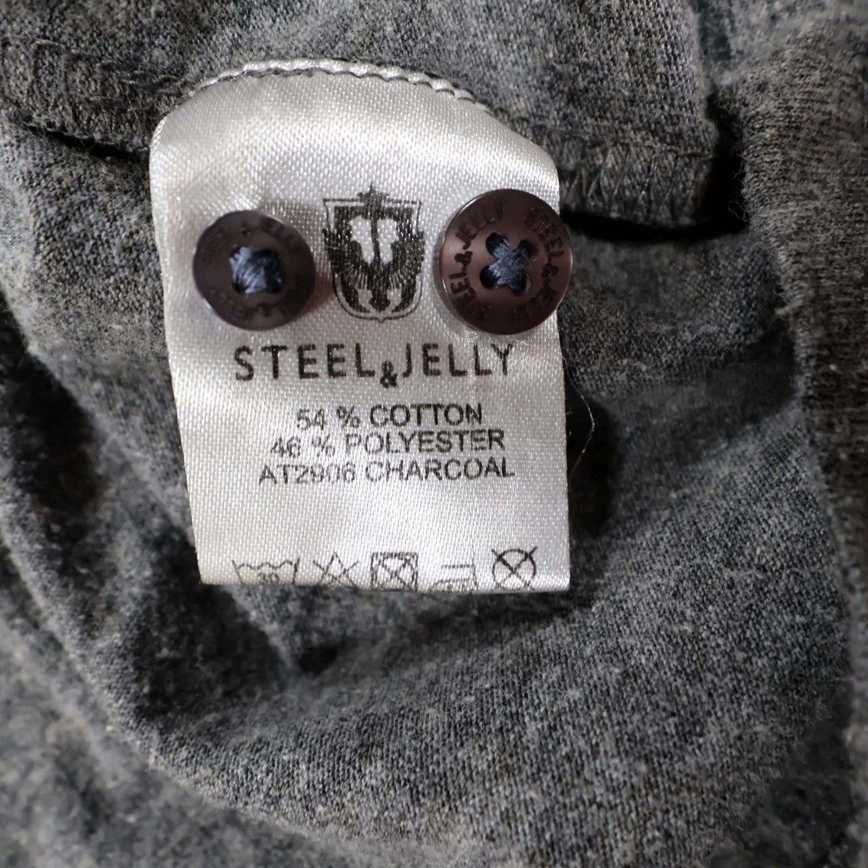 Vintage Steel & Jelly Polo Shirt Mens XL Charcoal Car Print Henley Size US XL / EU 56 / 4 - 7 Thumbnail
