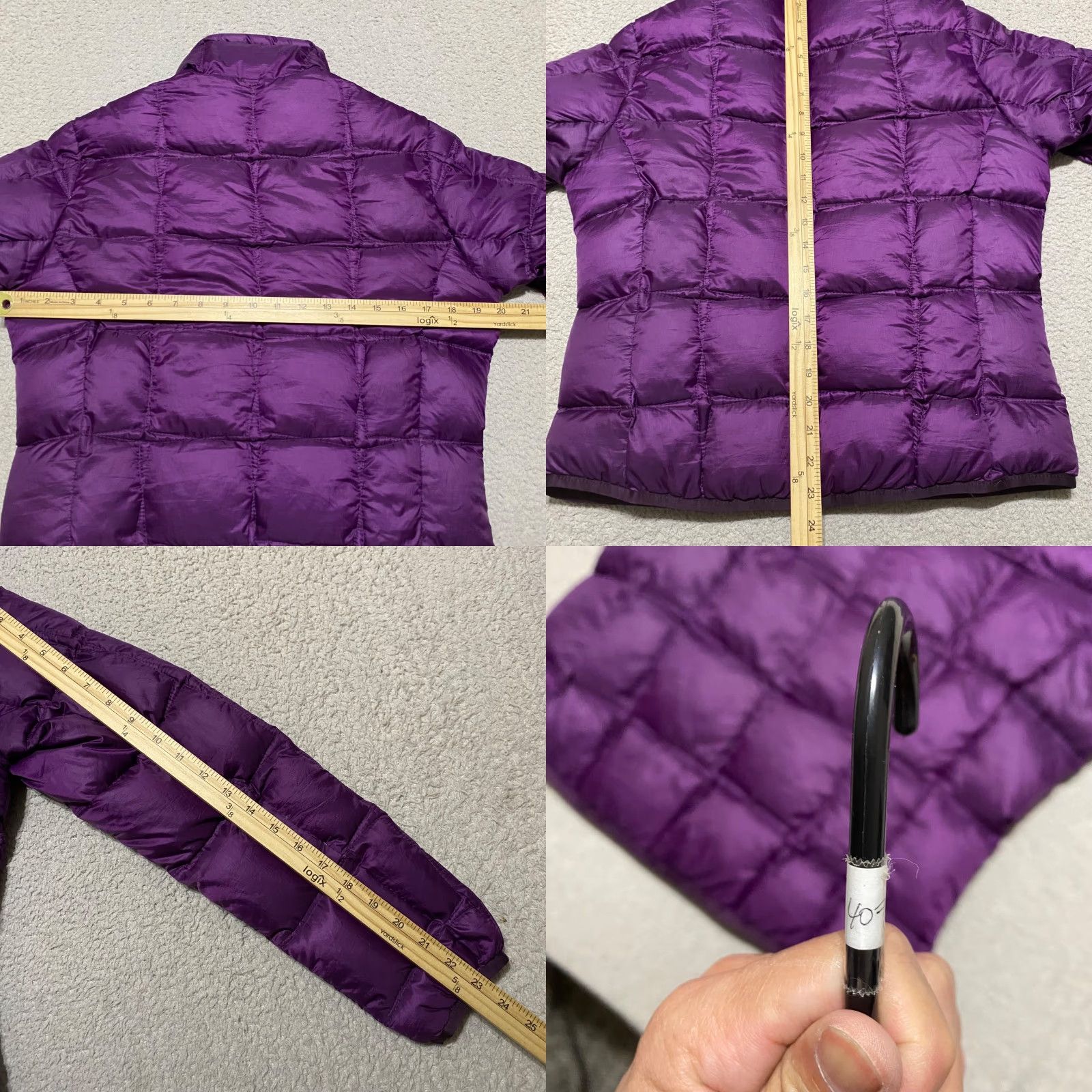 Eddie Bauer Eddie Bauer Womens PM Petite Jacket Purple Full Zip Down Puffer Quilted Ascent Size M / US 6-8 / IT 42-44 - 8 Thumbnail