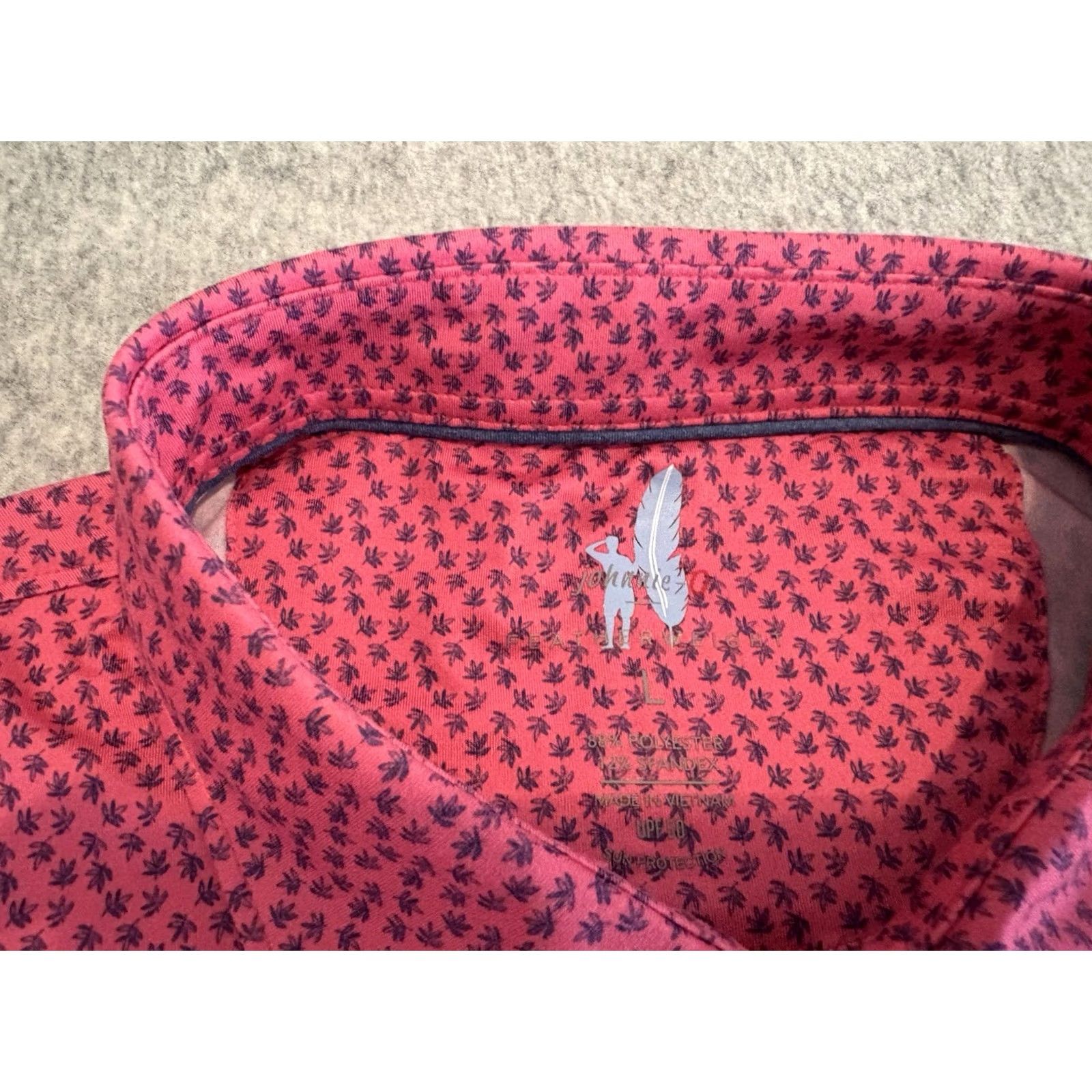 johnnie-O VINTAGE Johnnie-O Featherweight Pink Golf Polo Shirt Mens Large Size US L / EU 52-54 / 3 - 2 Thumbnail