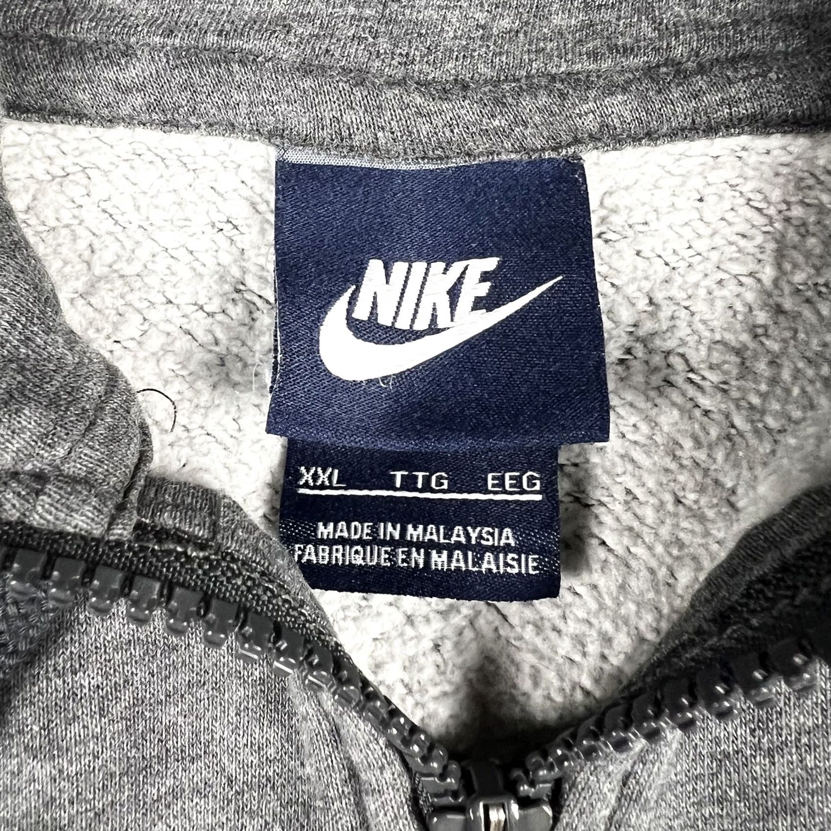 Nike Nike Hoodie Full Zip Gray 2XL Men Classic Outdoor Activewear Swoosh Size US XXL / EU 58 / 5 - 2 Thumbnail