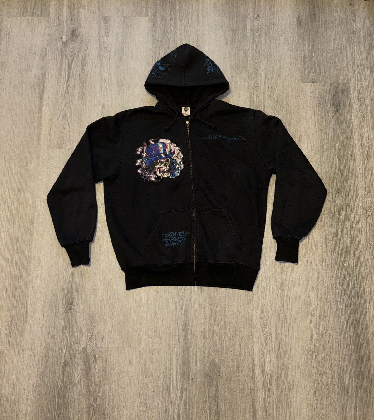 Ed Hardy Ed Hardy Vintage Zip Up Hoodie Size US L / EU 52-54 / 3 - 1 Thumbnail