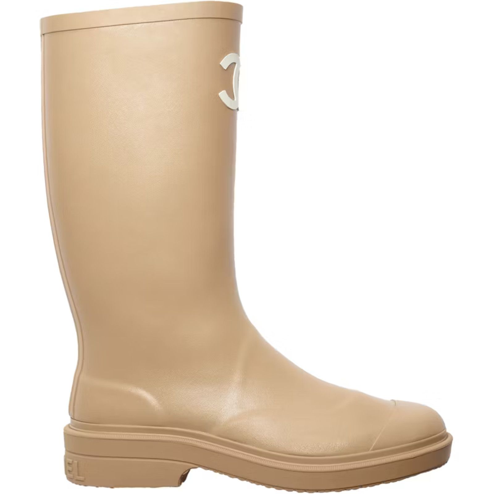 Chanel Chanel REV Beige White Wellington Wellies CC Logo Pull On Size US 9 / IT 39 - 5 Thumbnail