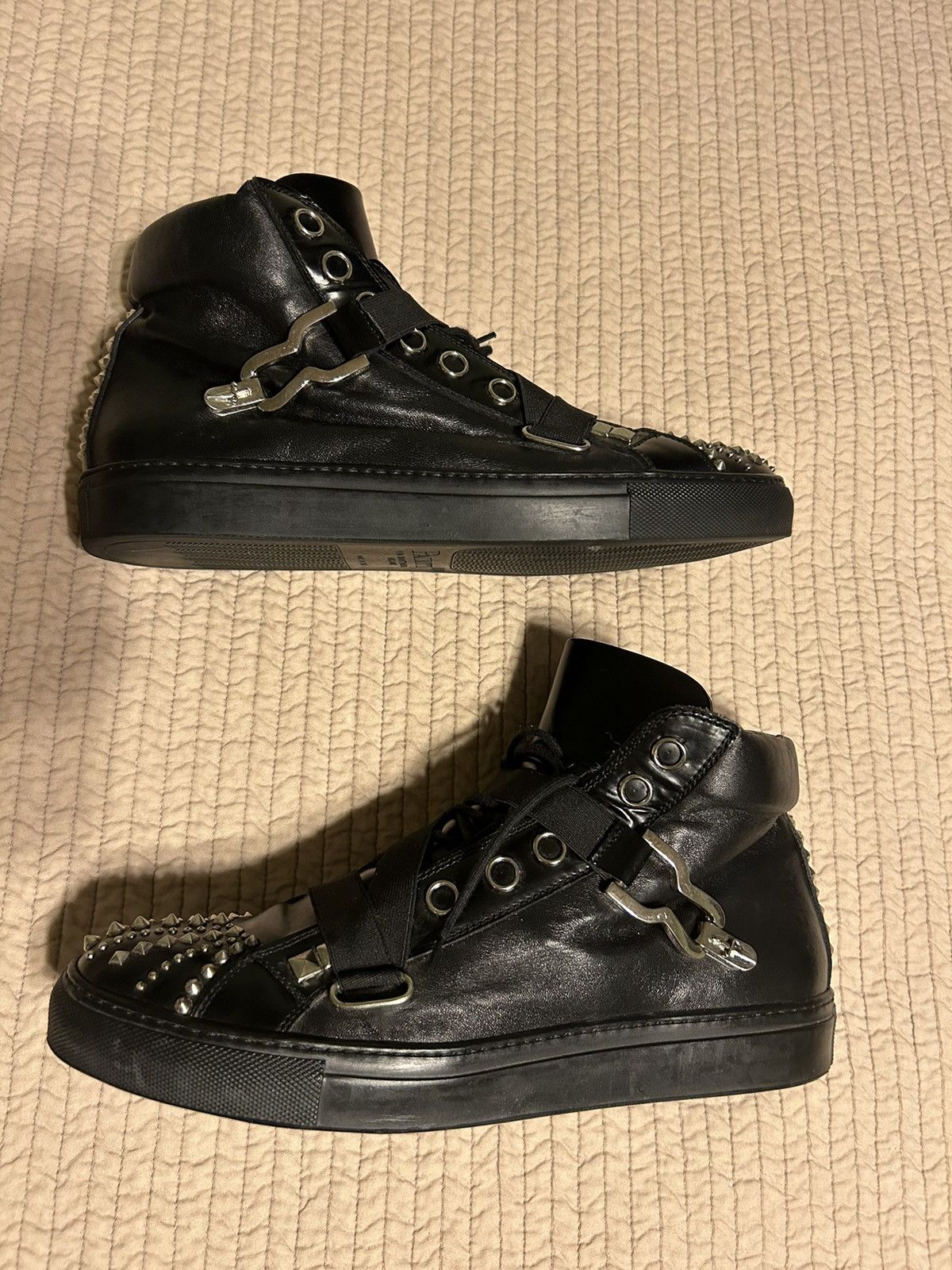 Paciotti 2007 Spiked Boxcalf Hi-tops Size US 10 / EU 43 - 12 Thumbnail