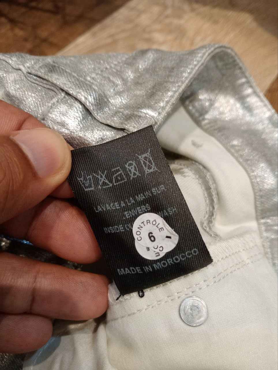 Isabel Marant ISABEL MARANT ETOILE SILVER COATED METALLIC SKINNY JEANS Size 25" / US 0 / IT 36 - 7 Thumbnail