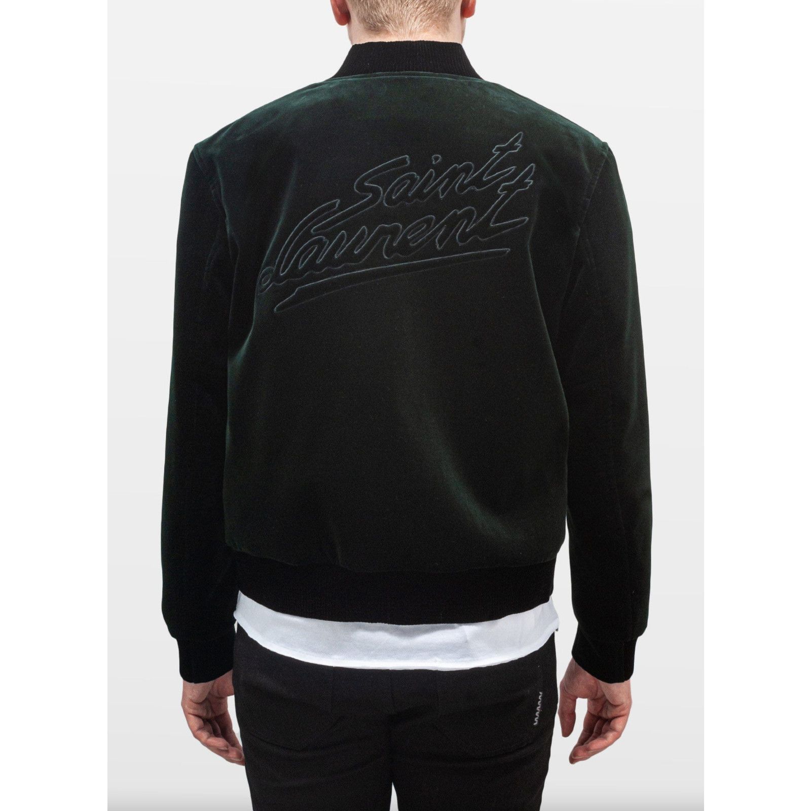 Yves Saint Laurent Saint Laurent Paris Teddy Green Velvet Bomber Jacket 54 Size US L / EU 52-54 / 3 - 18 Thumbnail