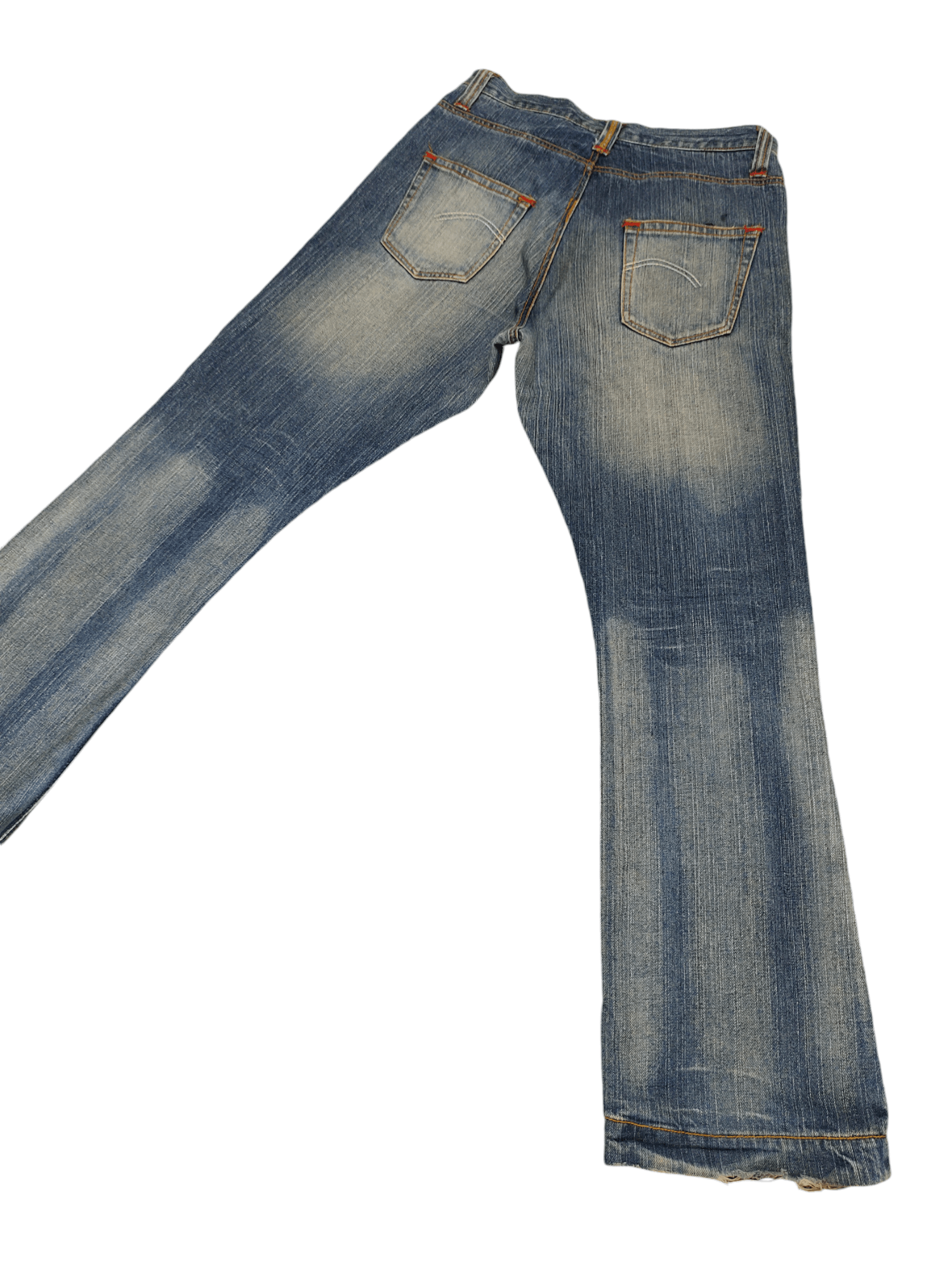 If Six Was Nine Flare Jeans Six Star Clawmark Distress Faded Denim Bootcut Size US 32 / EU 48 - 10 Thumbnail