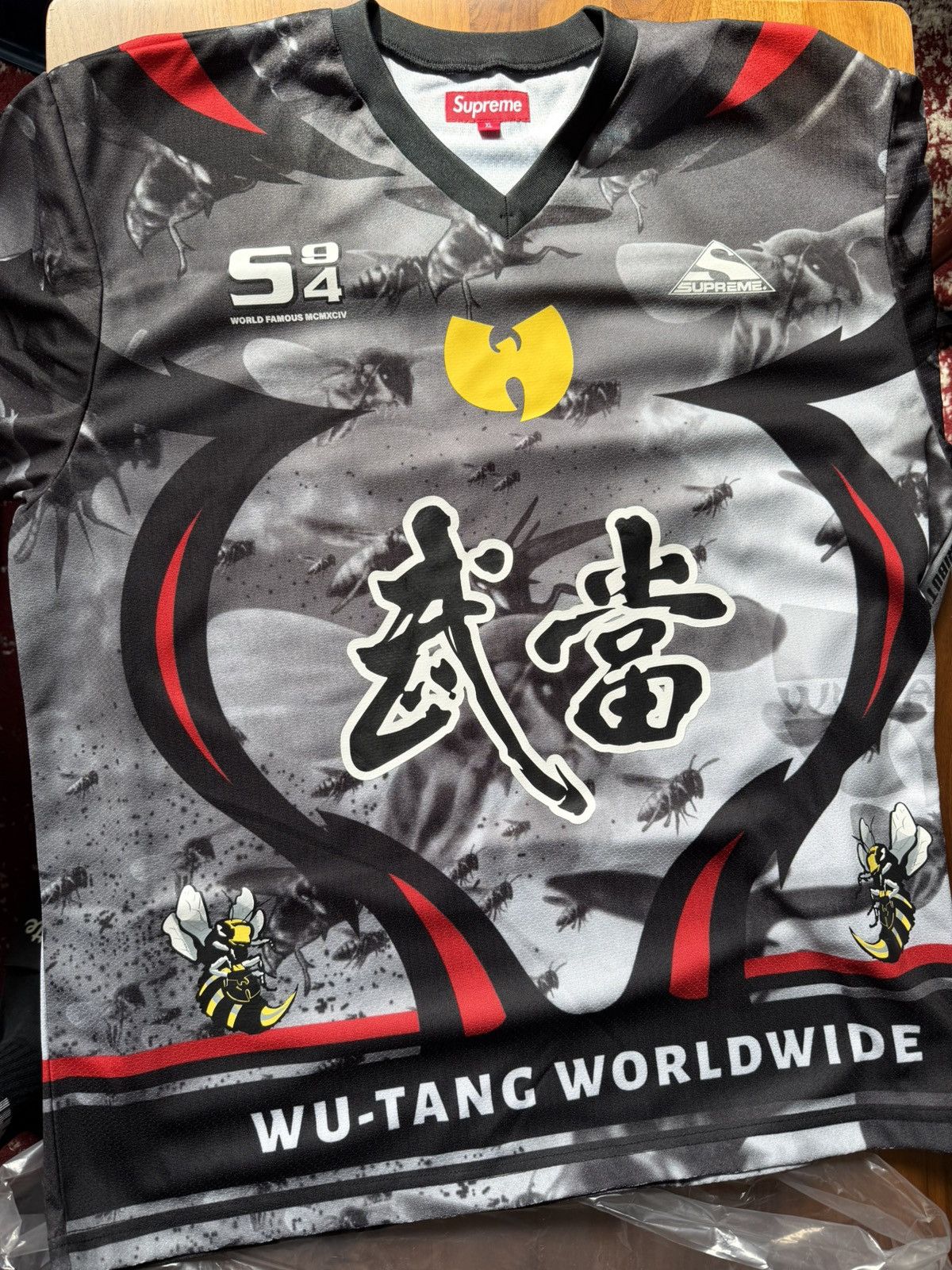 Vintage × Wu-Tang Clan Wu Tang Clan 36 Jersey button up black