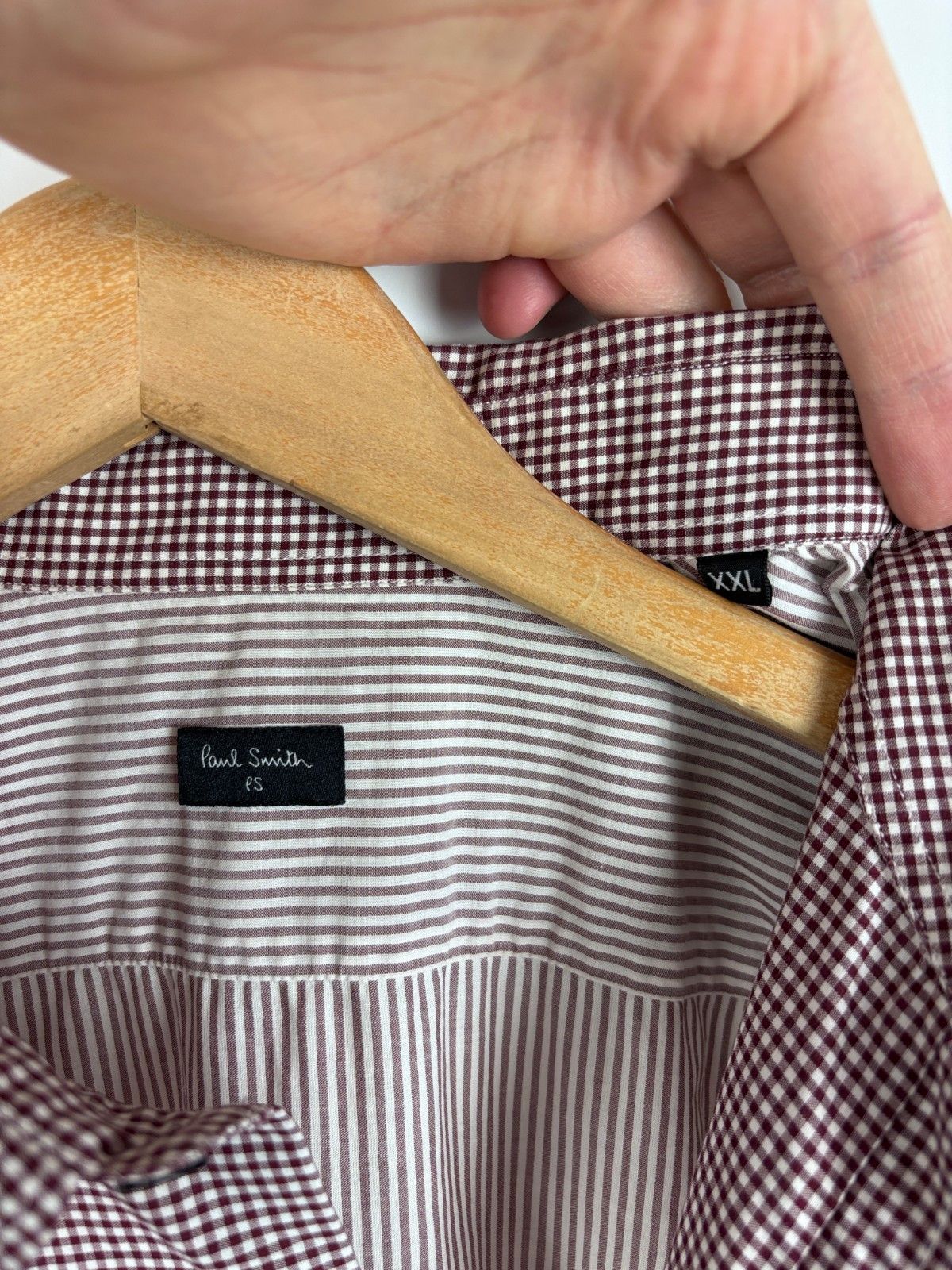 Paul Smith Paul Smith Long Sleeve Shirt Checked Striped Red White XXL Size US XXL / EU 58 / 5 - 7 Thumbnail