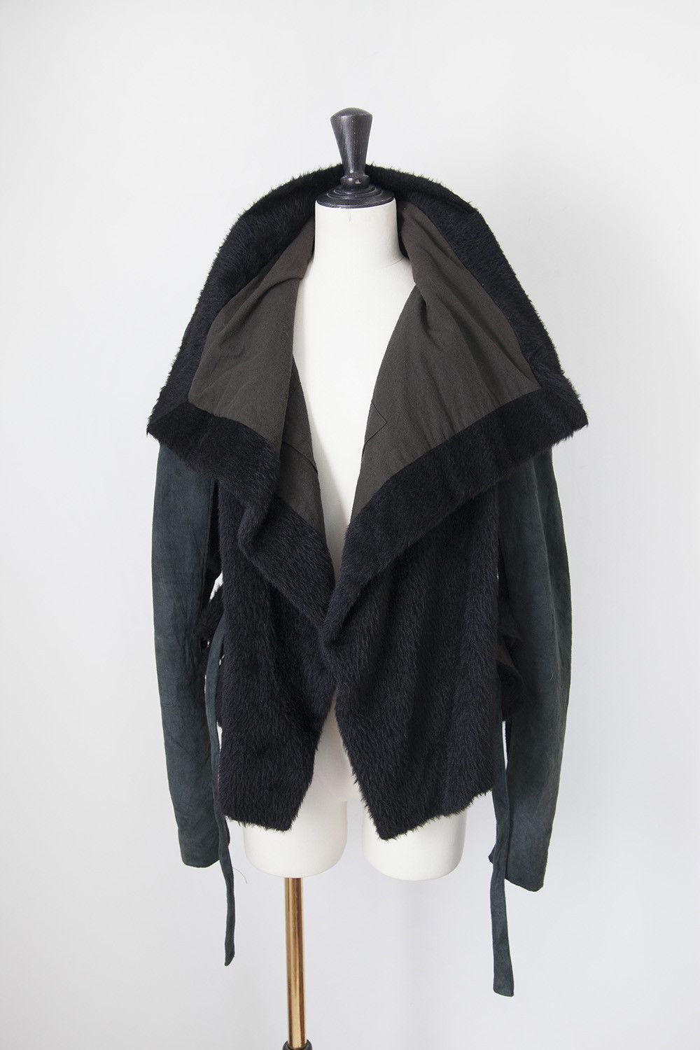 Rick Owens Leather & alpaca jacket Size S / US 4 / IT 40 - 4 Thumbnail