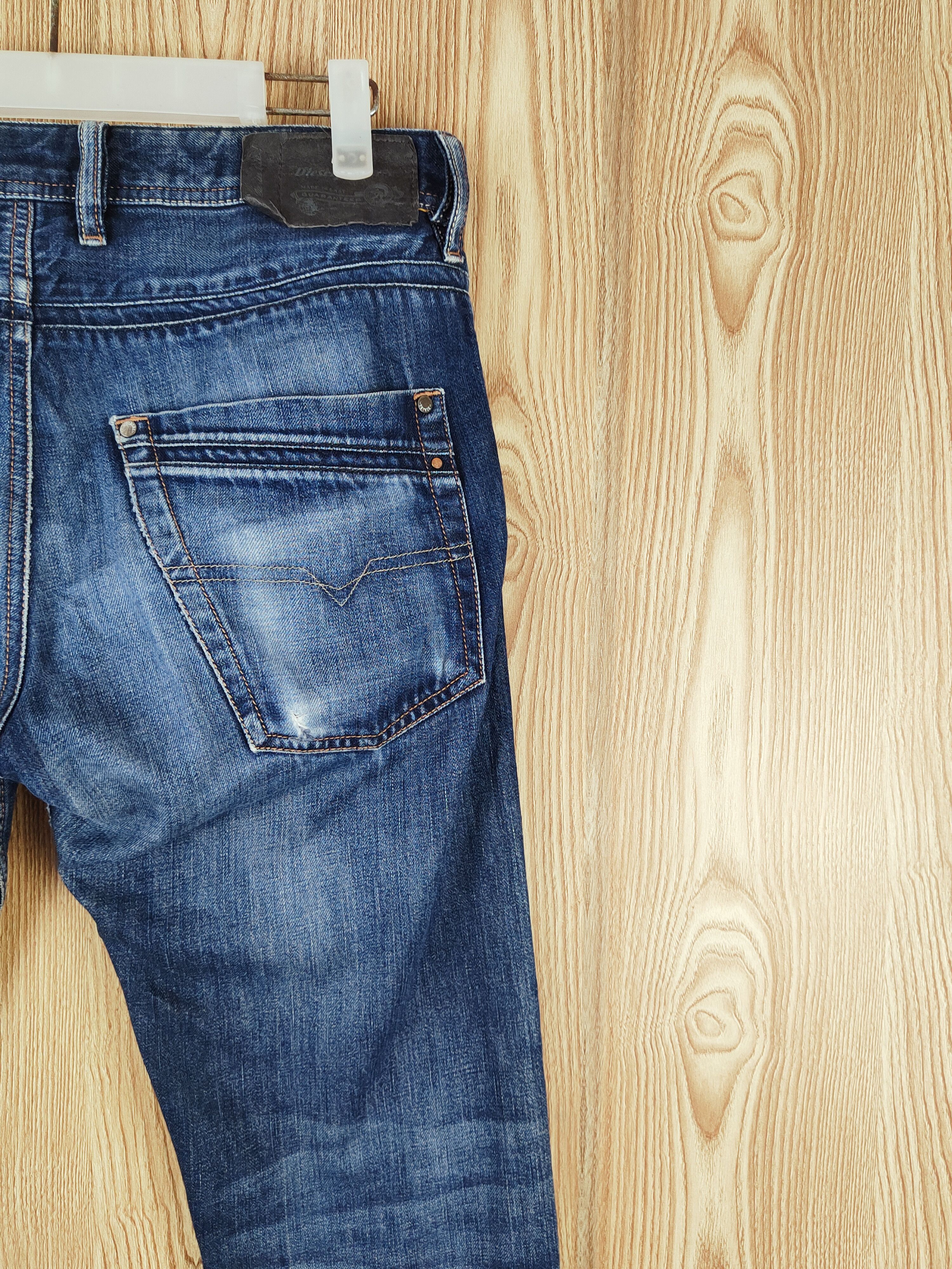 Diesel Diesel Dark Blue Distressed Ripped Jeans #S2703 Size US 30 / EU 46 - 12 Thumbnail