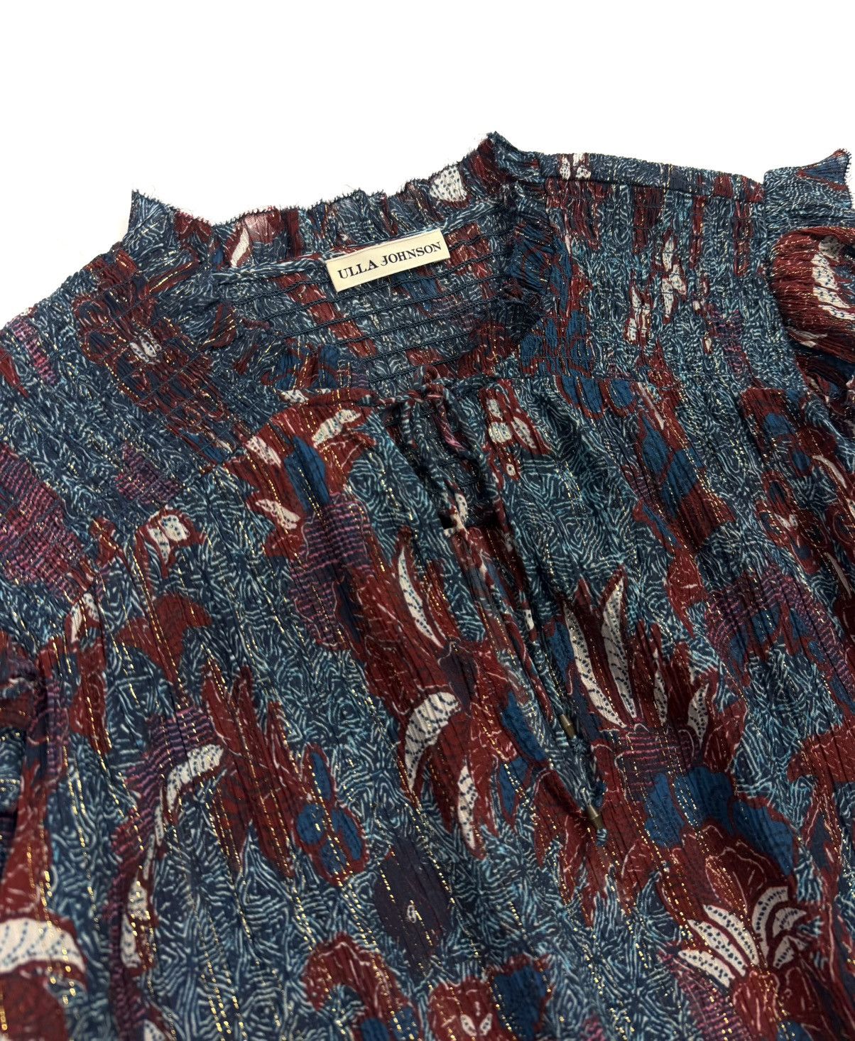 Ulla Johnson Ulla Johnson Lara Silk Floral Sheer Blouse Designer Japan Size M / US 6-8 / IT 42-44 - 7 Thumbnail
