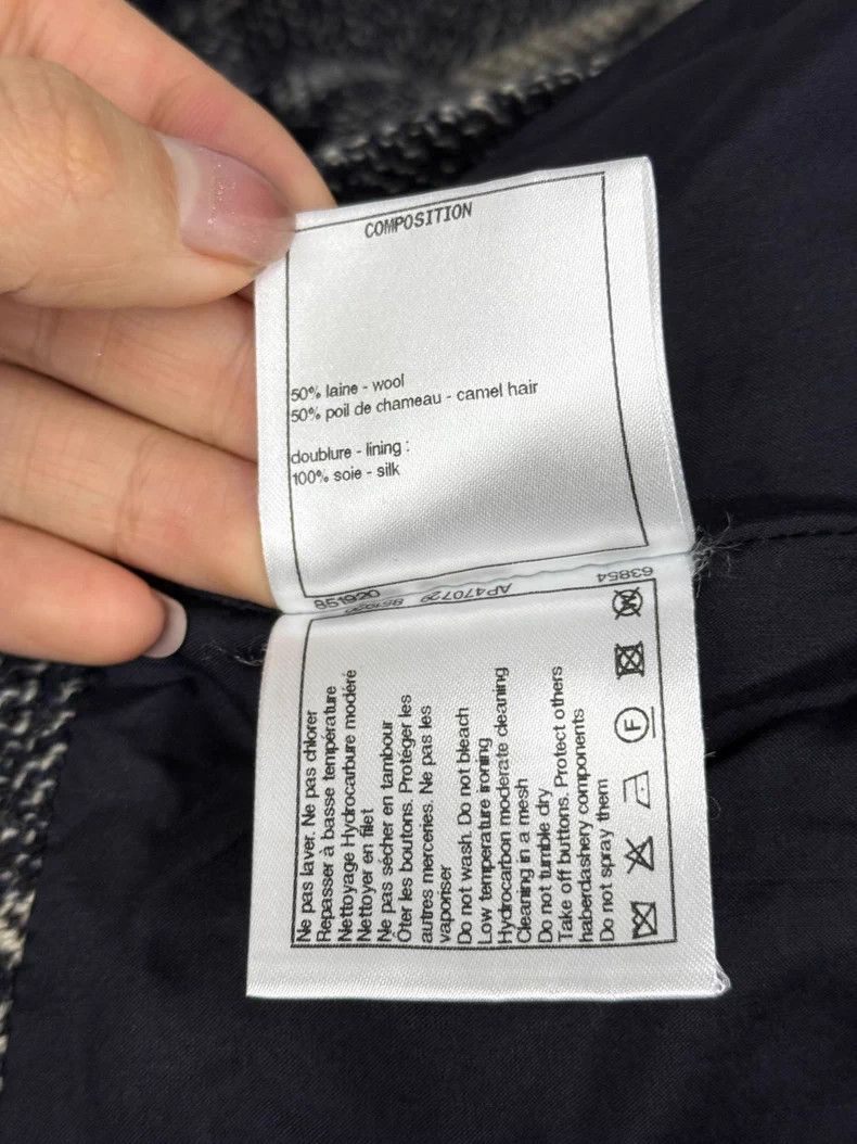 Chanel Chanel Gray plaid woollen trousers Size 24" / US 00 / IT 34 - 6 Thumbnail