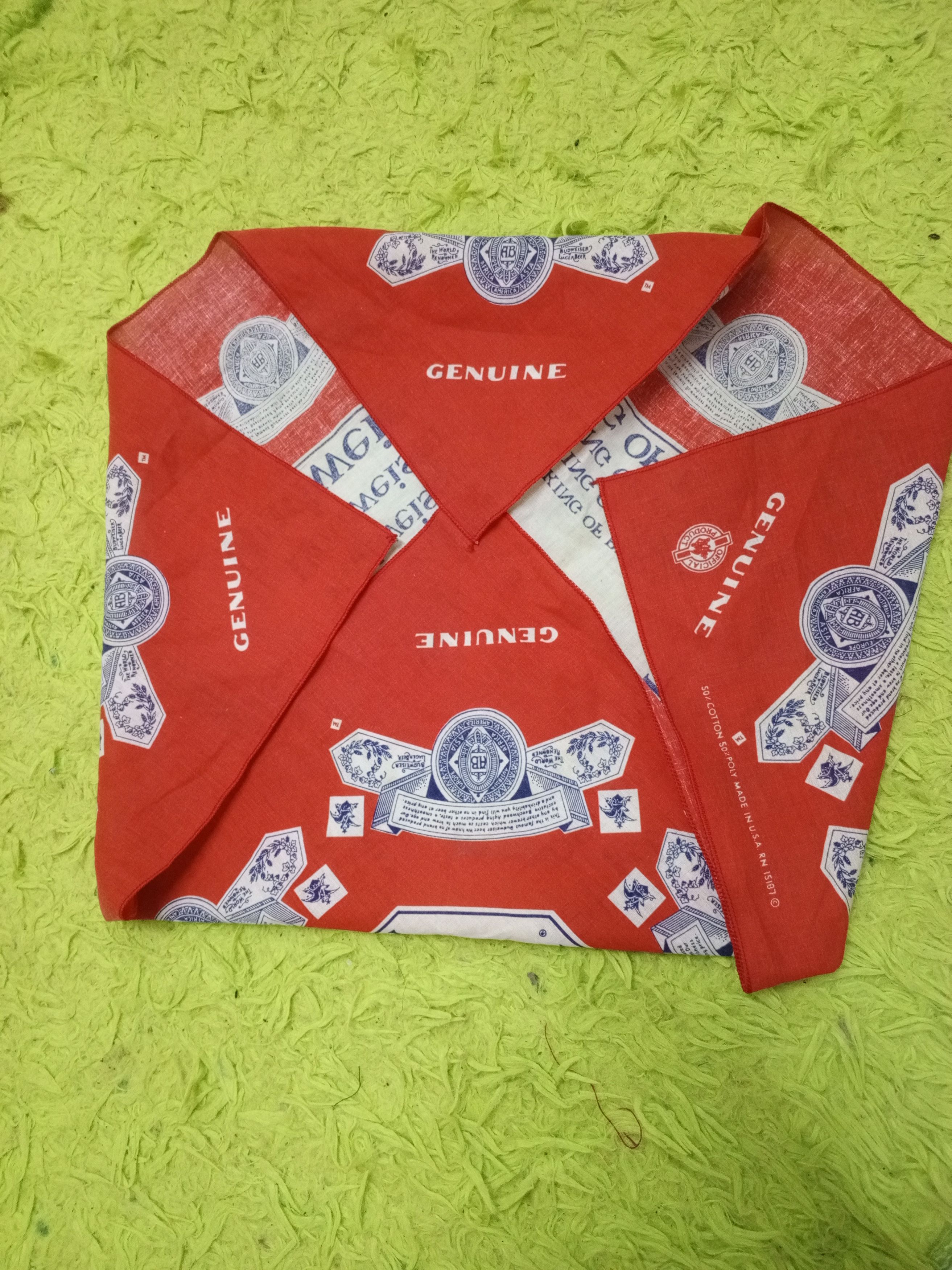 Budweiser × Vintage Vintage Budweiser Handkerchief Size ONE SIZE - 4 Thumbnail