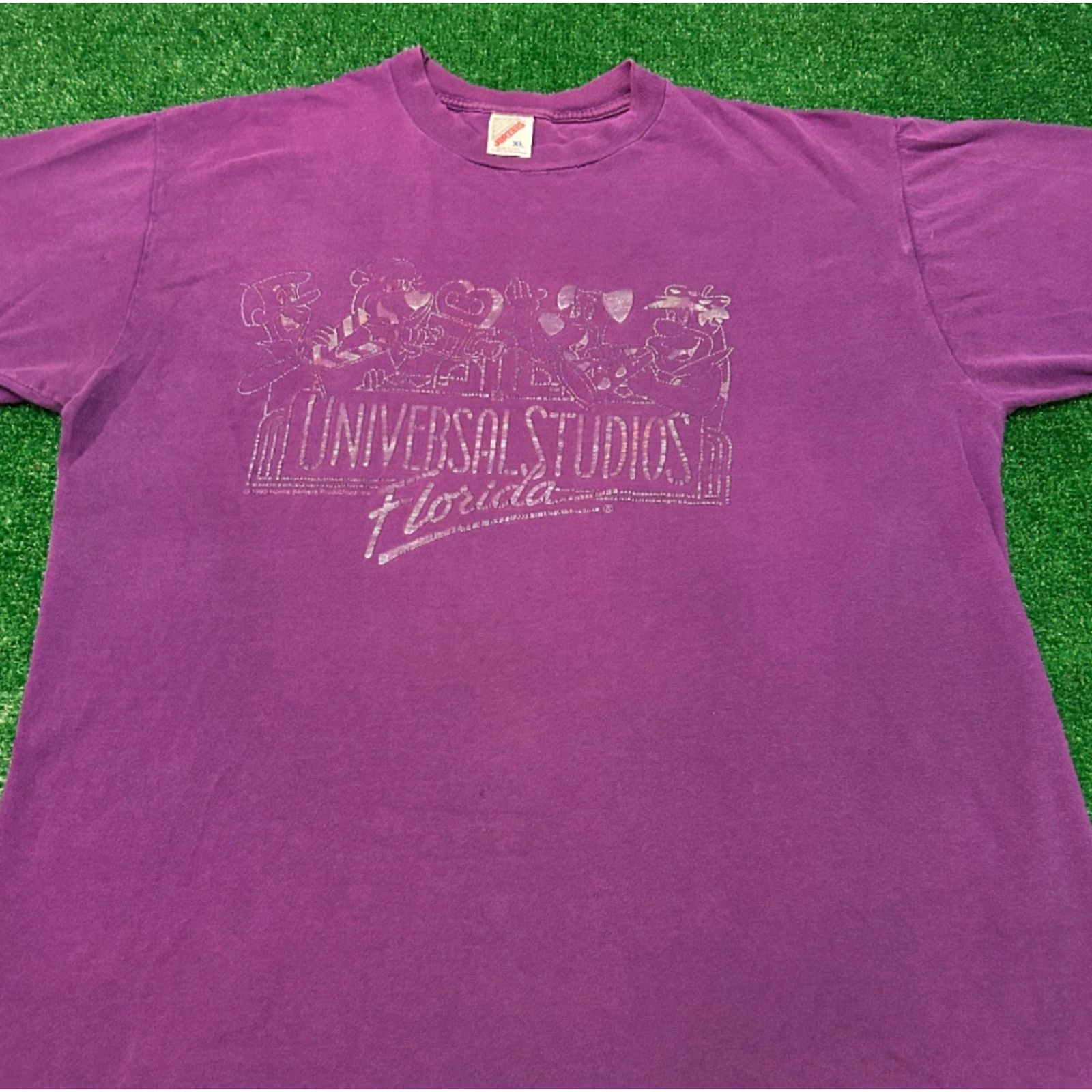 Vintage VINTAGE 90s Universal Studios Cartoon Shirt Mens XL Purple Flintstones Jetsons VTG 1990s Size US XL / EU 56 / 4 - 3 Thumbnail