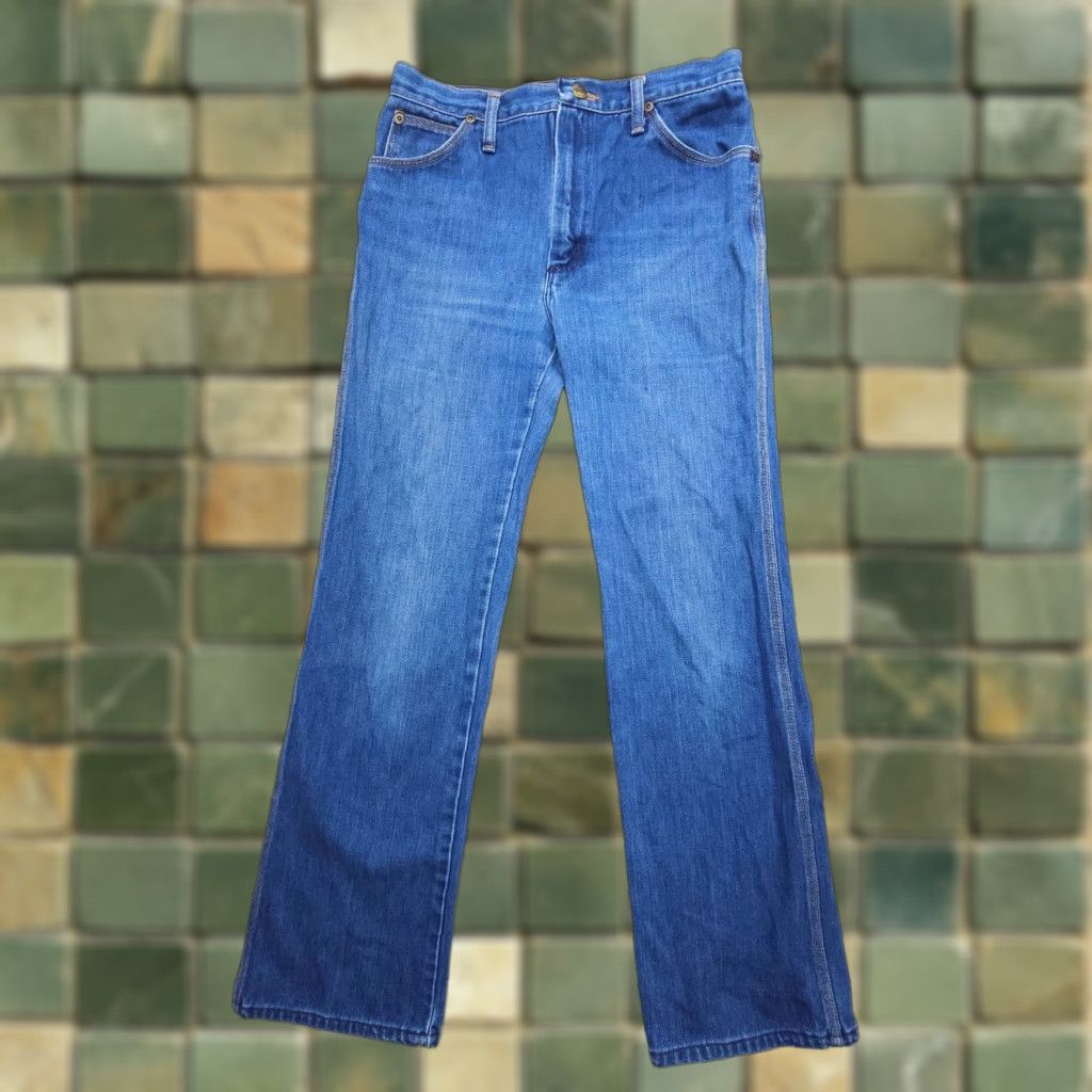 Vintage VINTAGE Rustler Jeans Mens Bootcut 5-Pocket Design Denim Blue 31 Inseam 30-31 Waist Regular Size US 31 - 1 Thumbnail