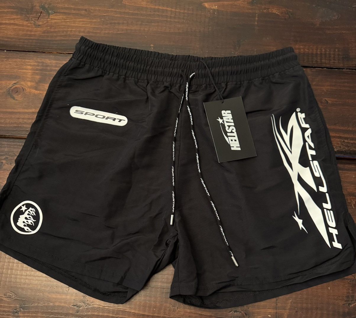 HELLSTAR HELLSTAR Sports Tri-Logo Athletic Nylon Shorts Size US 34 / EU 50 - 1 Thumbnail