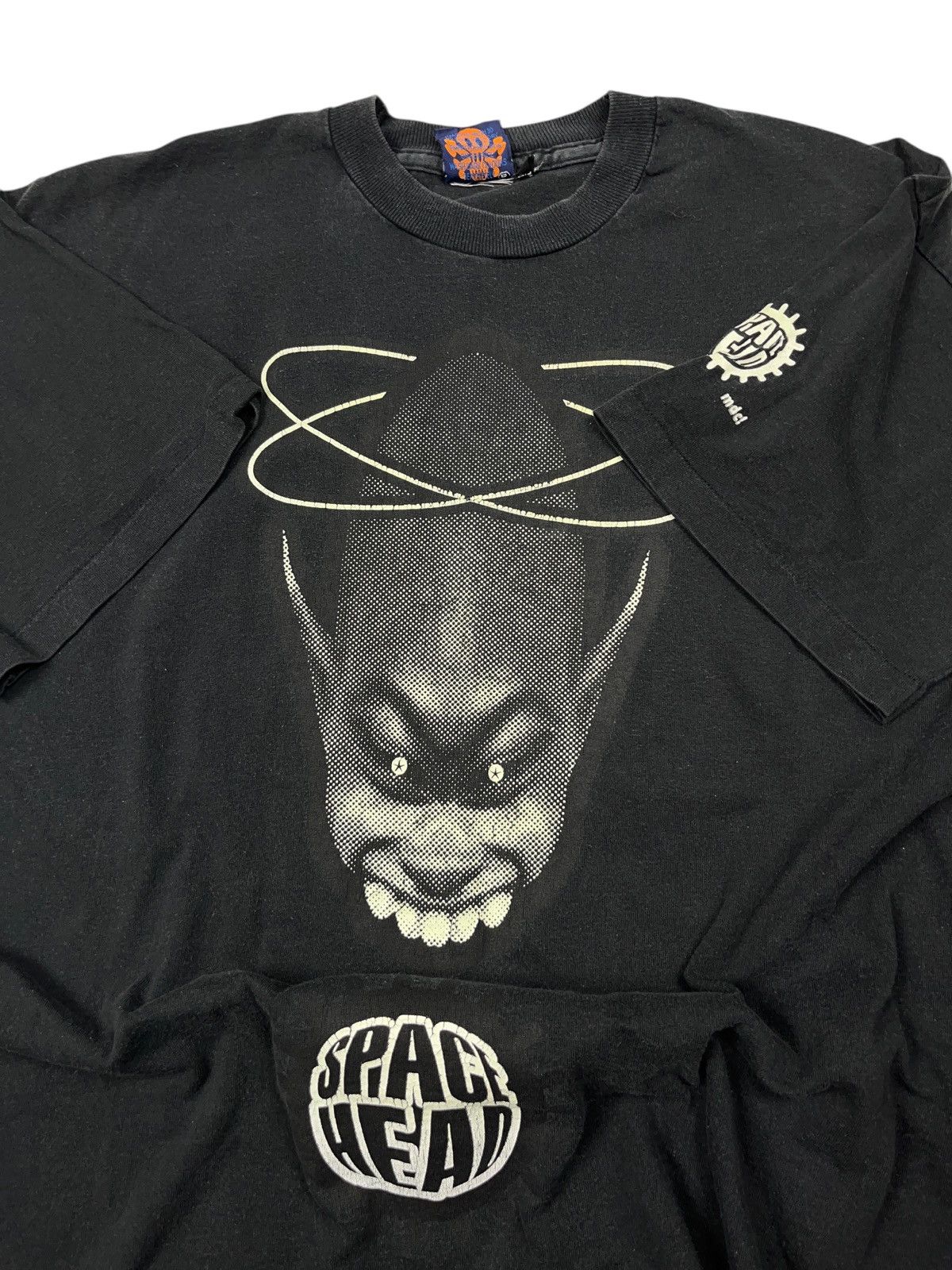 Thunderdome Vintage 90s SpaceHead Aphex Twin Style T-Shirt Techno Rave Size US XL / EU 56 / 4 - 5 Thumbnail