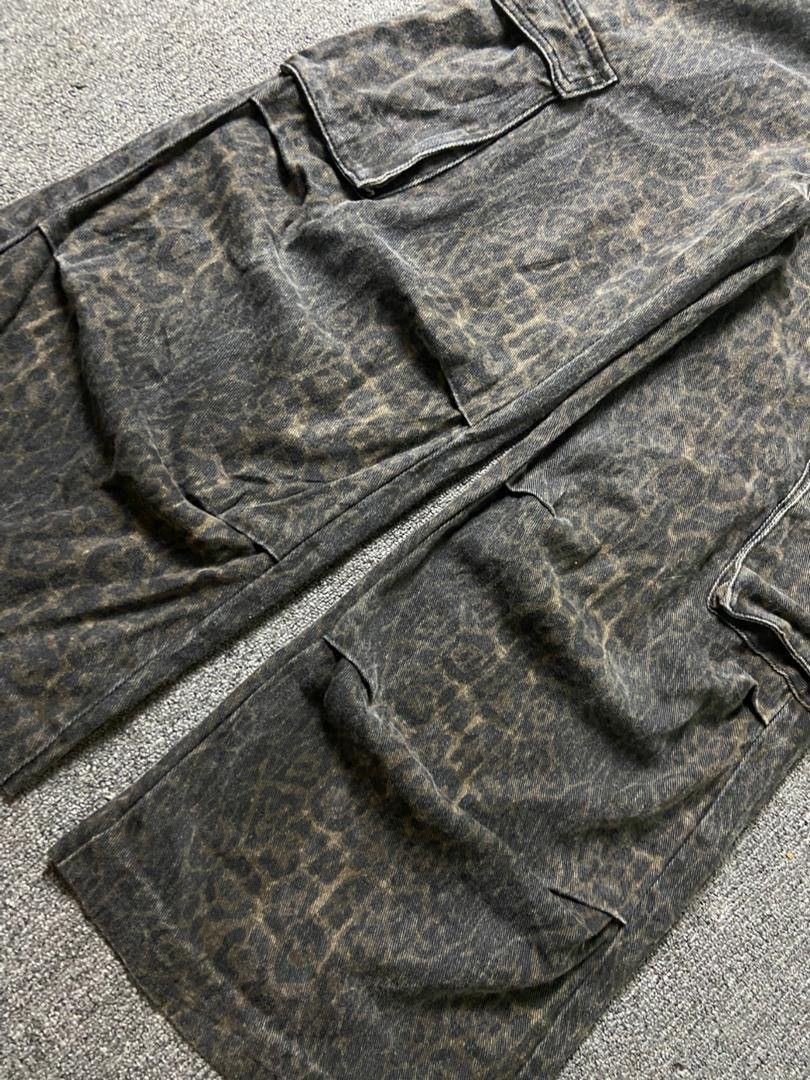 Japanese Brand DAZY Brand Wide Leg Leopard Cargo Pants (185) Size 28" / US 6 / IT 42 - 14 Thumbnail