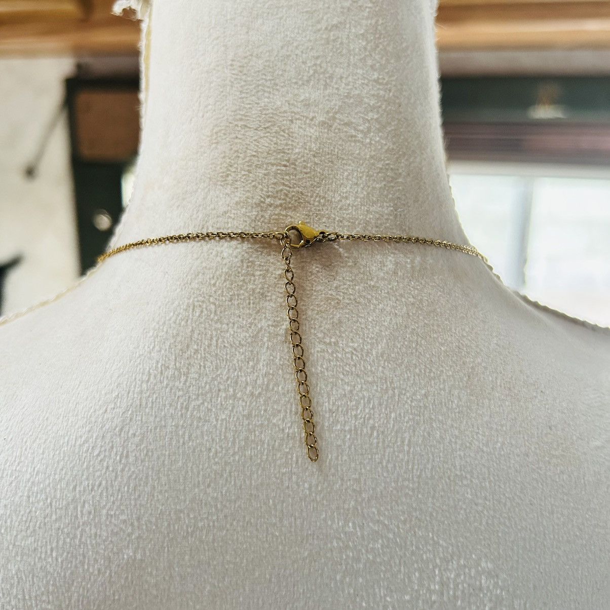 Handmade Handcrafted brass filigree dangle pendant on chain necklace Size ONE SIZE - 4 Thumbnail