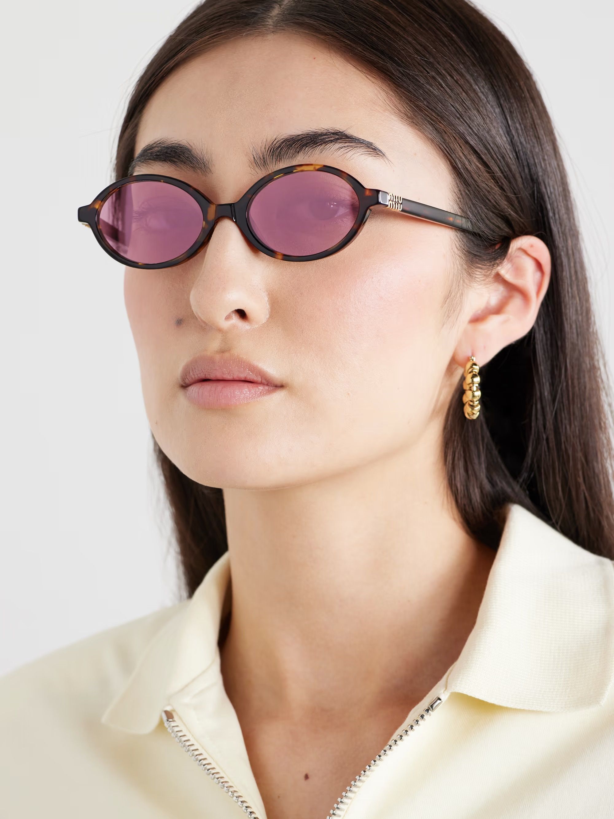 Miu Miu Miu Miu REGARD Women Sunglasses MU04ZSF VAU50D AUTHENTIC Size ONE SIZE - 13 Thumbnail