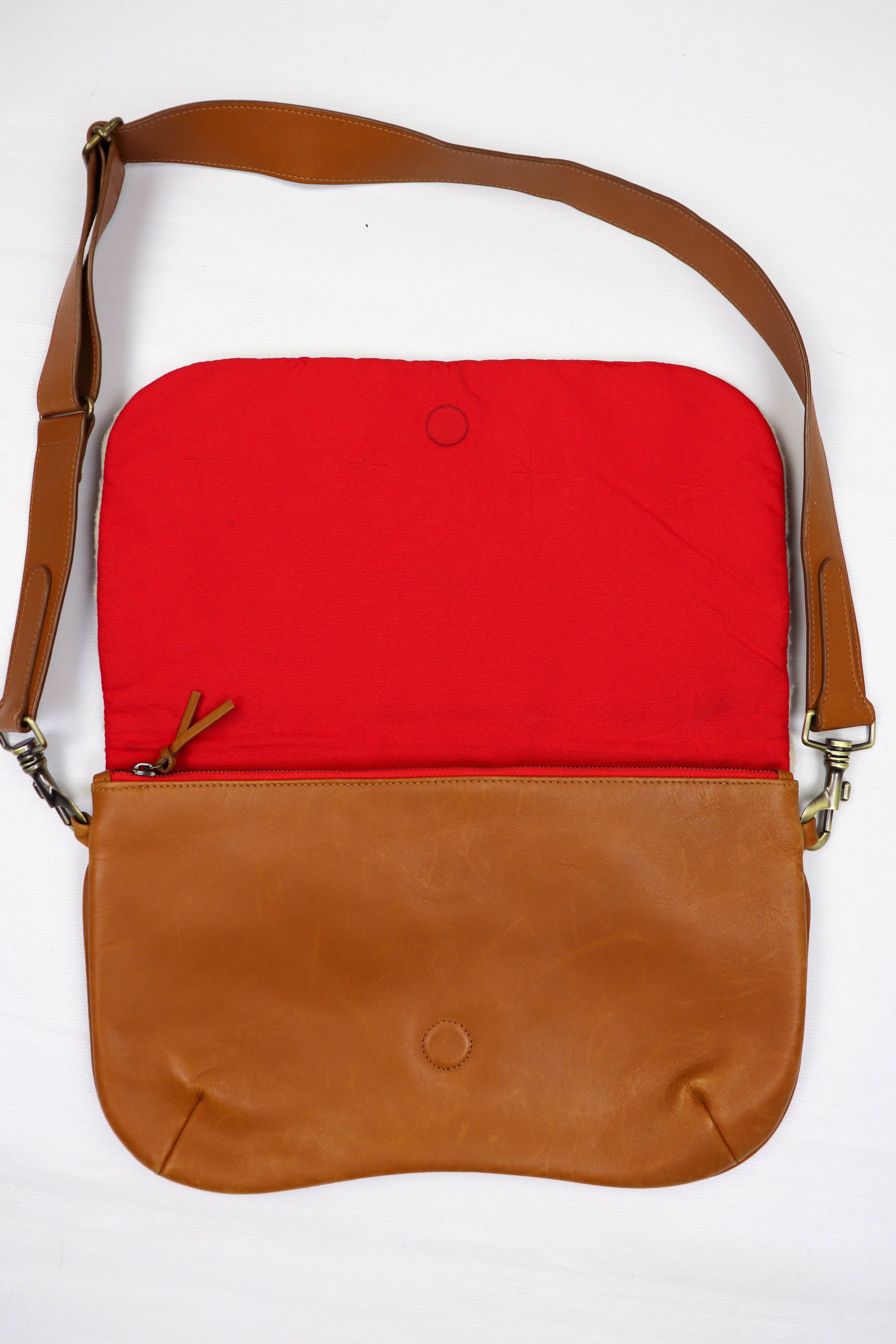 Designer × Leather La Stella Tan Beige Leather Crossbody Shoulder Bag Size ONE SIZE - 12 Thumbnail