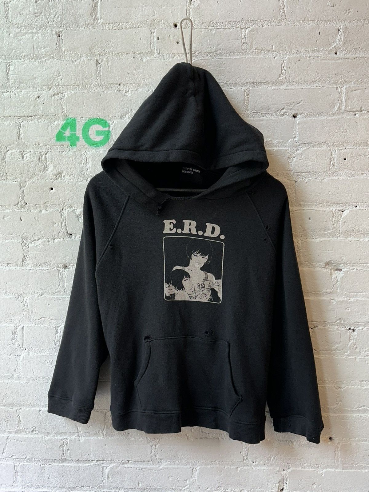 Enfants Riches Deprimes ERD PATCHED XXL THRASHED HOODIE Size US XXL / EU 58 / 5 - 2 Thumbnail
