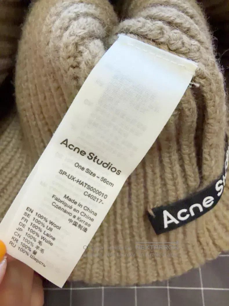 Acne Studios Acne Studios Smile Wool Hat Brown, 100% Wool Size ONE SIZE - 1 Thumbnail