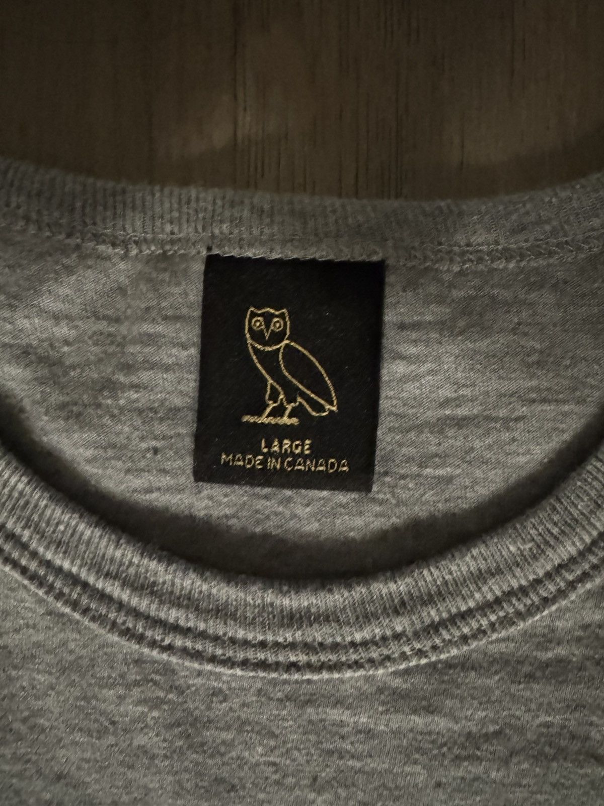 October's Very Own Drake OVO Side Logo Grey Tee Size US L / EU 52-54 / 3 - 3 Thumbnail