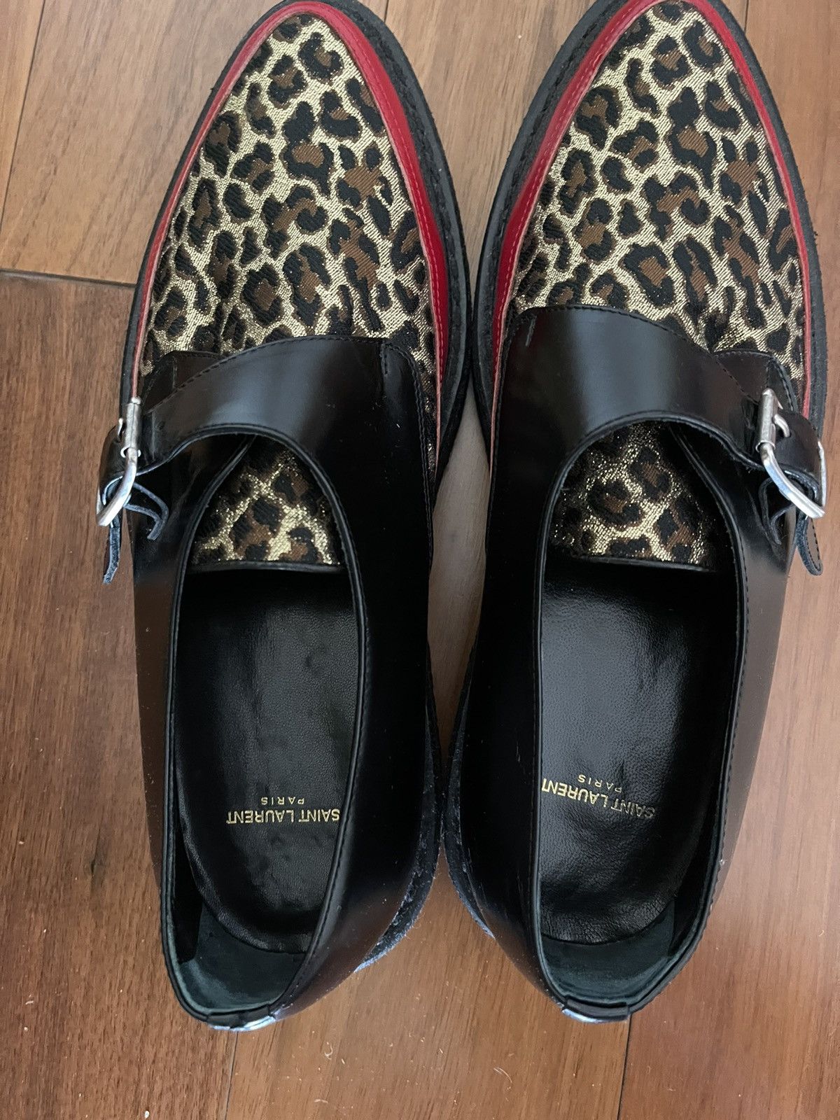 Saint Laurent Paris Saint Laurent leopard pattern derby Size US 10.5 / EU 43-44 - 3 Thumbnail
