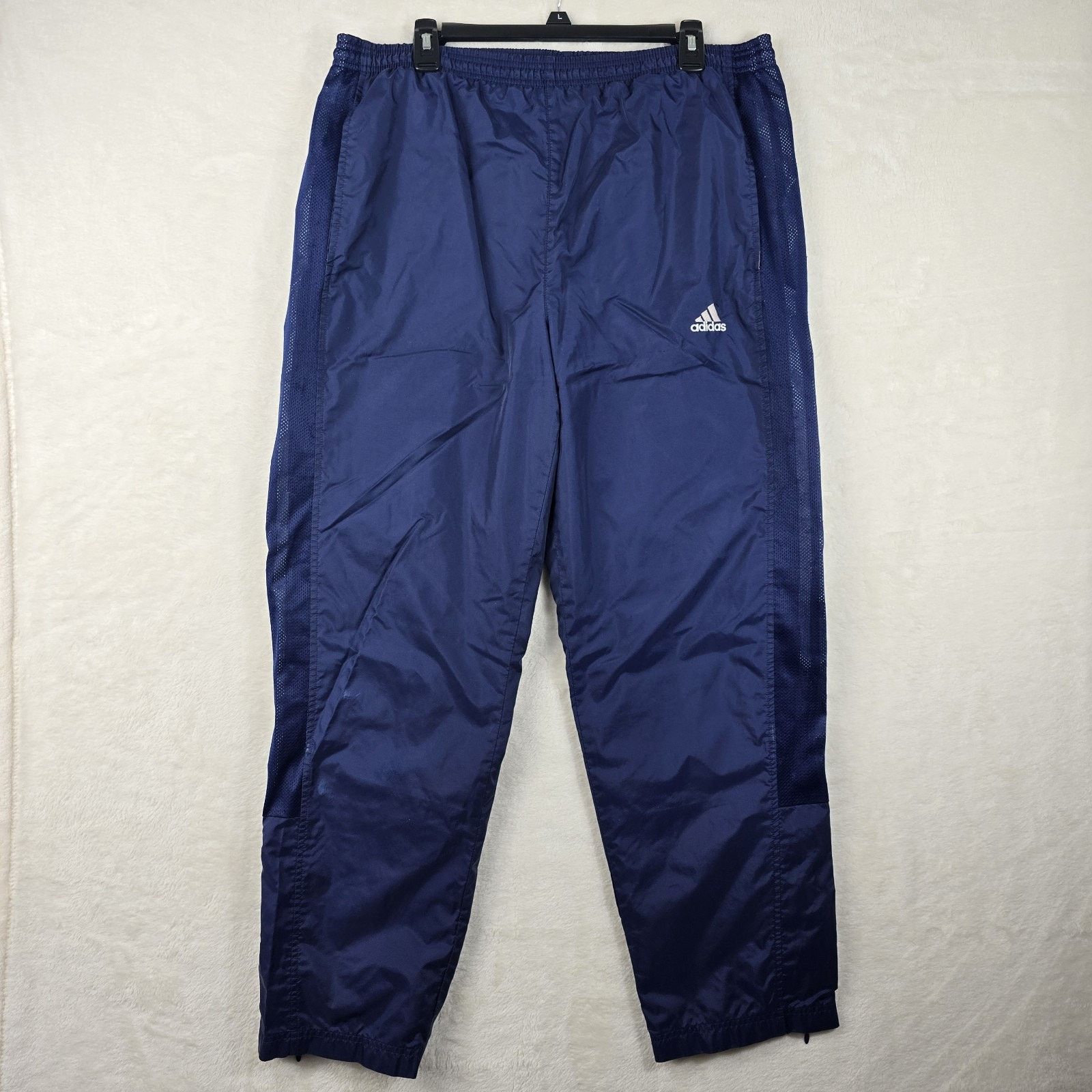 Adidas Vintage Y2K Adidas Track Pants Mens Large Blue Windbreaker Size US 36 / EU 52 - 2 Thumbnail