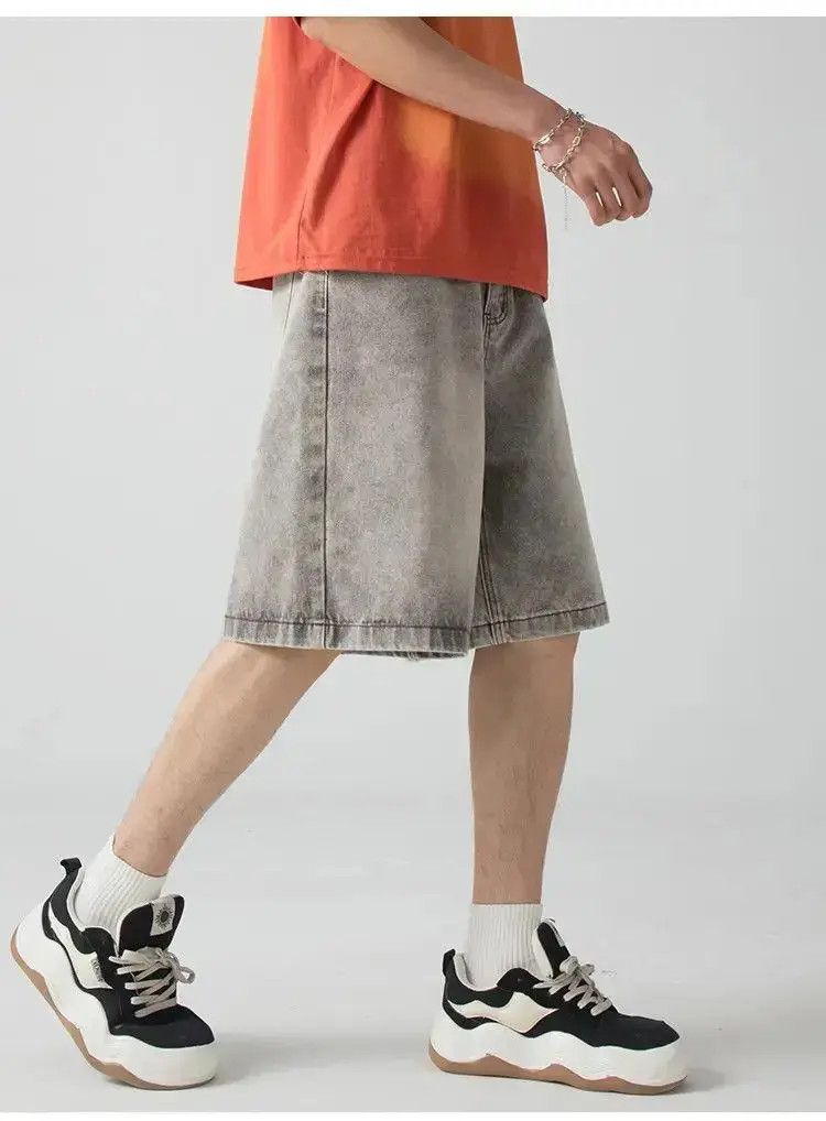Japanese Brand Retro straight leg loose denim shorts Size US 32 / EU 48 - 3 Thumbnail