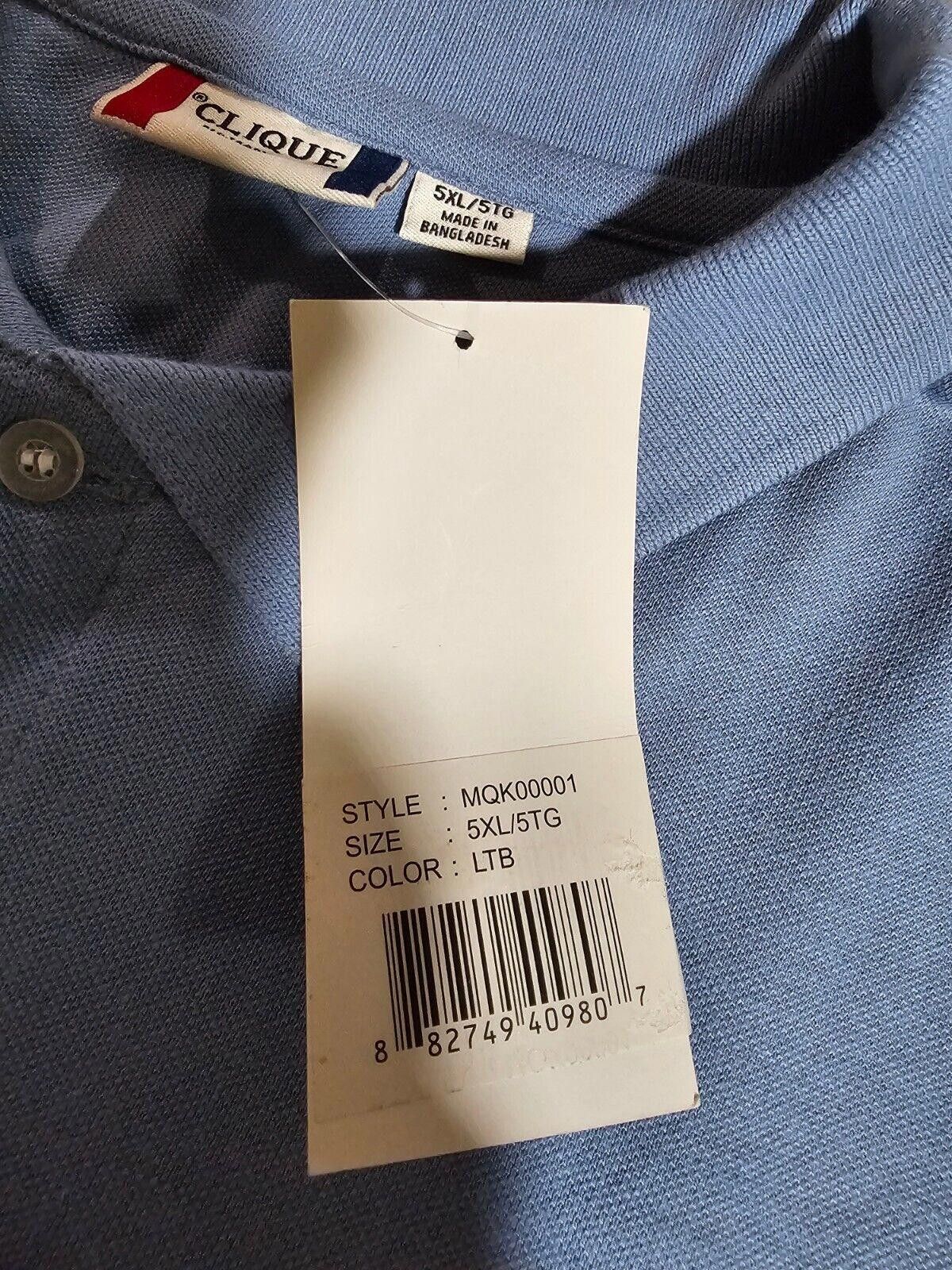 Clique clique polo shirt NWT 5xl XXXXXL Lt Blue Size US XXL / EU 58 / 5 - 2 Thumbnail