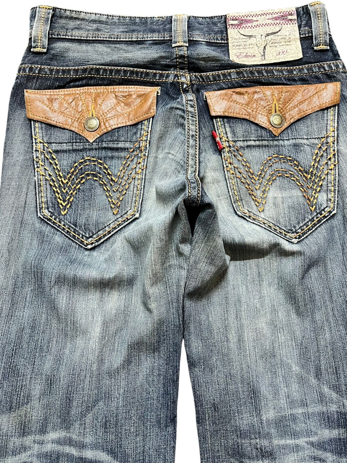 Edwin Vintage Edwin XV Flare Ripped Distressed Denim Size US 32 / EU 48 - 6 Thumbnail