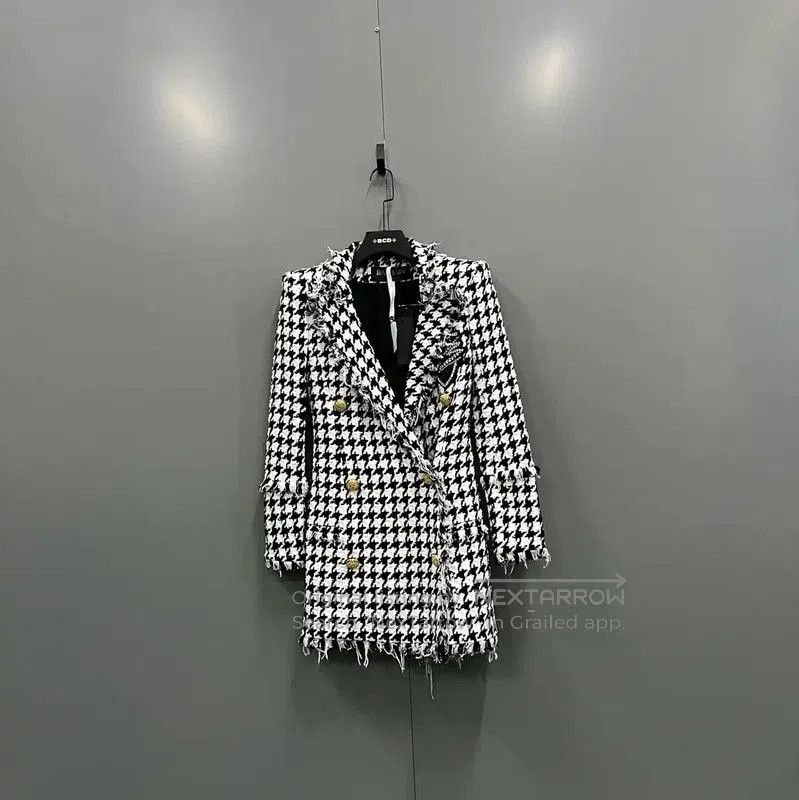 Balmain Balmain Grey Cotton Long Coat for Women . Size XXS / US 00 / IT 34 - 1 Thumbnail